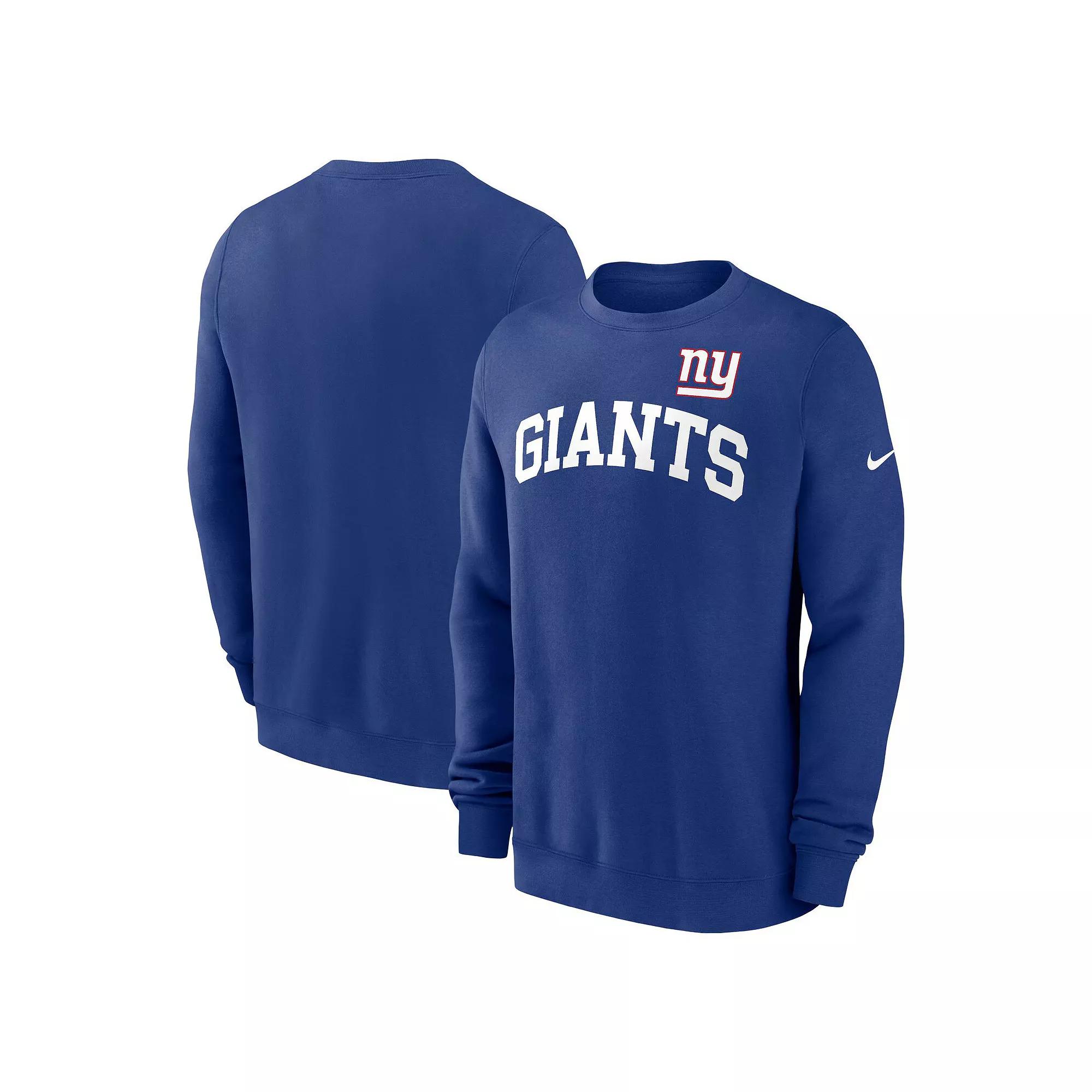 Men's Nike Royal New York Giants Club Pullover Sweatshirt, Size: Small, Blue Product Image