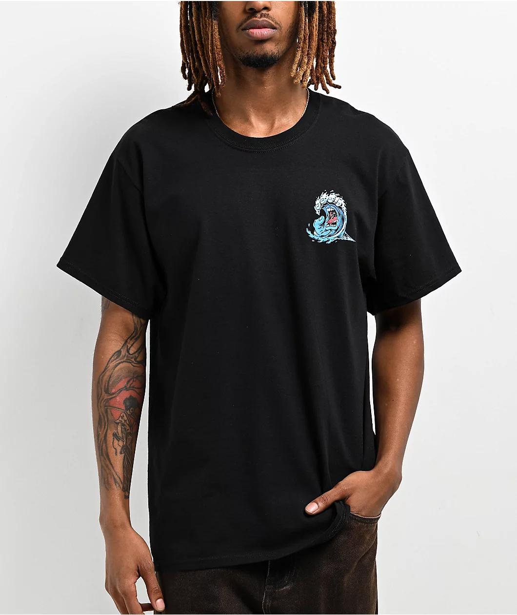 Santa Cruz Screaming Wave Black T-Shirt Product Image