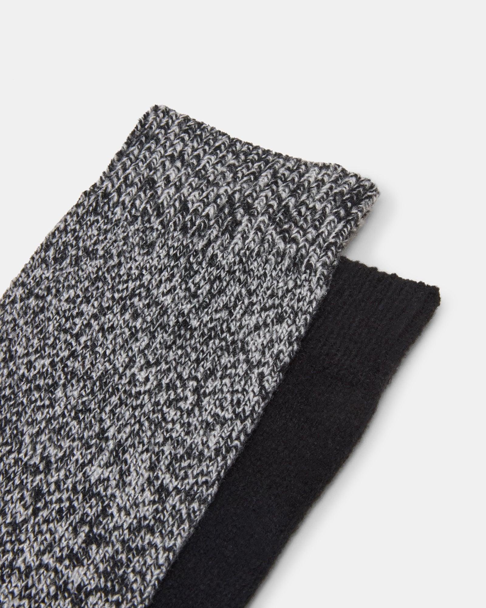 FALL 2 PACK MARLED KNEE HIGH SOCKS BLACK Female Product Image