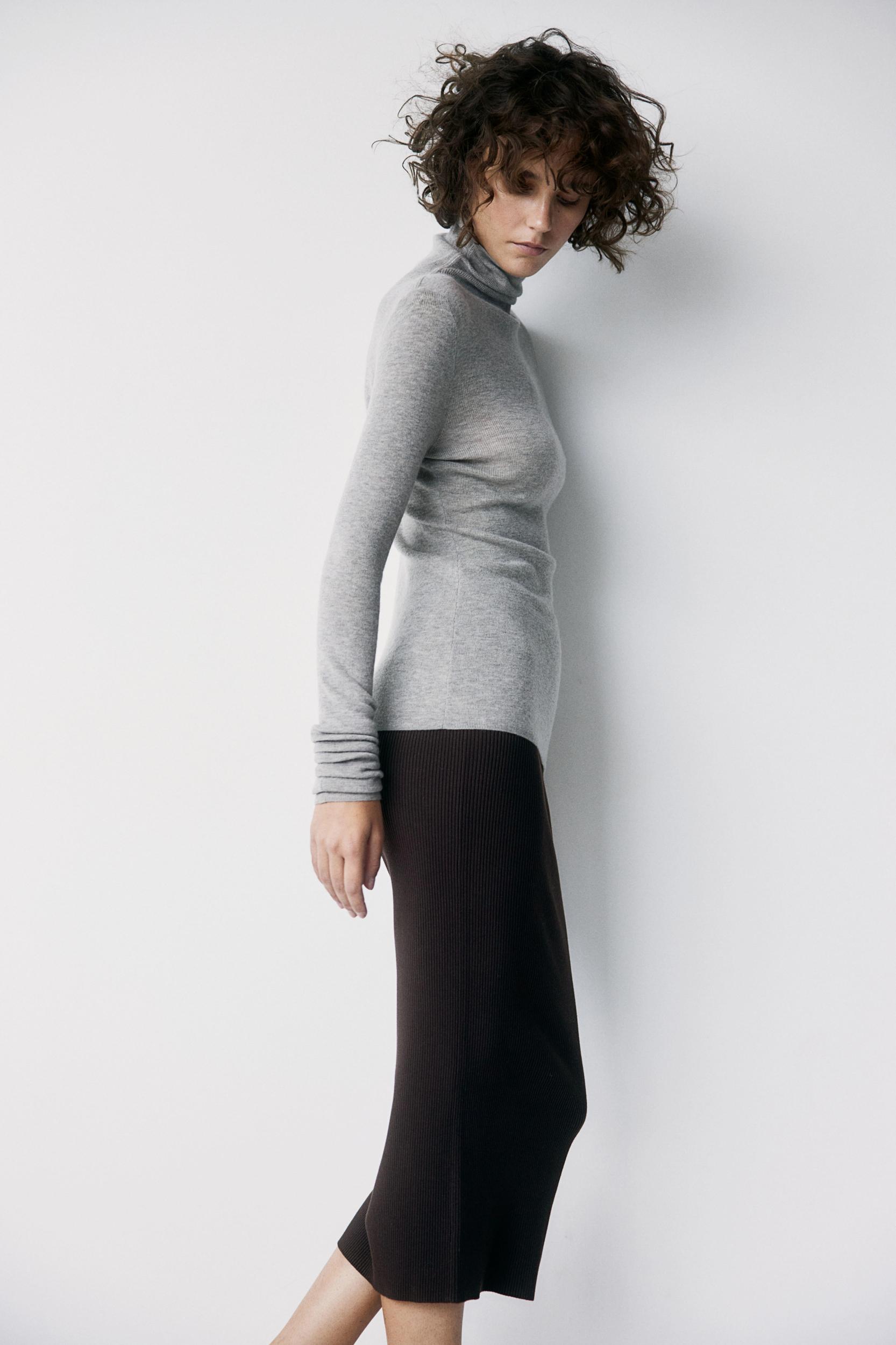 Rib-Knit Pencil Skirt Product Image