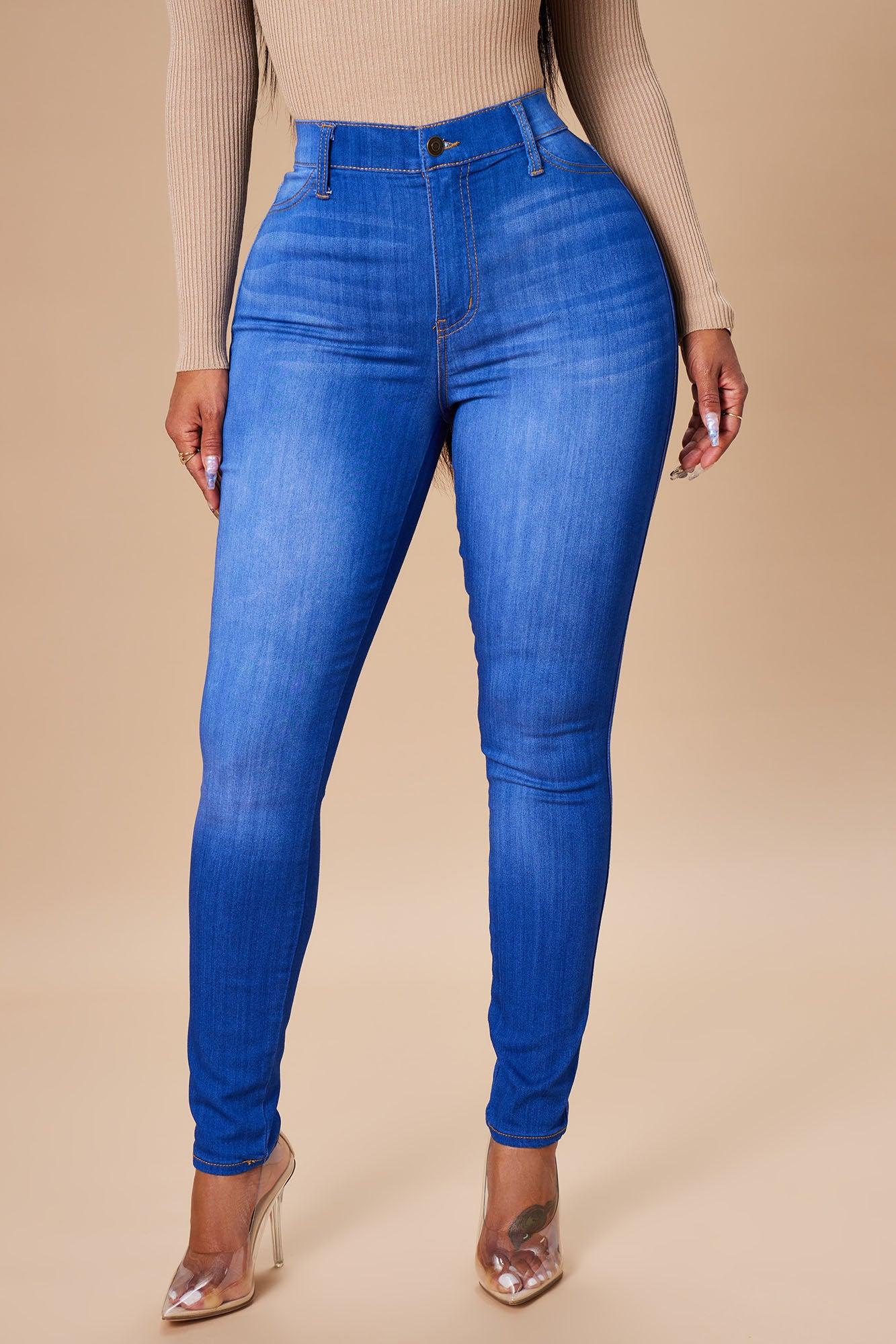 Emma Super Stretch High Rise Skinny Jean - Blue Product Image