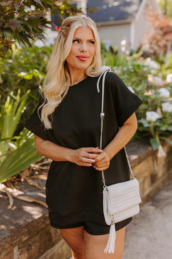 Coffee And Chit Chat Shift Top in Black Curves Product Image