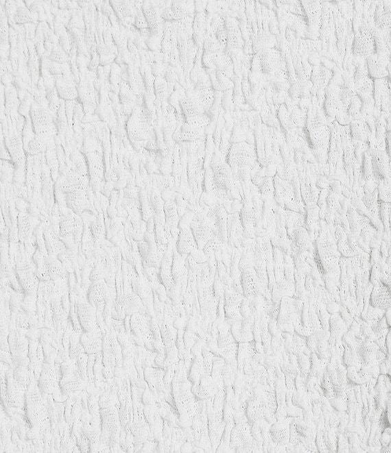 Eileen Fisher Organic Cotton Blend Bubble Jacquard Mock Neck Sleeveless Tank Product Image