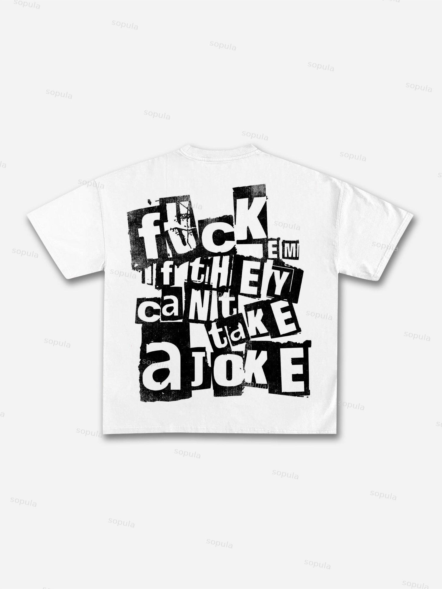 Abstract Portrait People Collage Vintage Graphic Cotton T-shirt Product Image