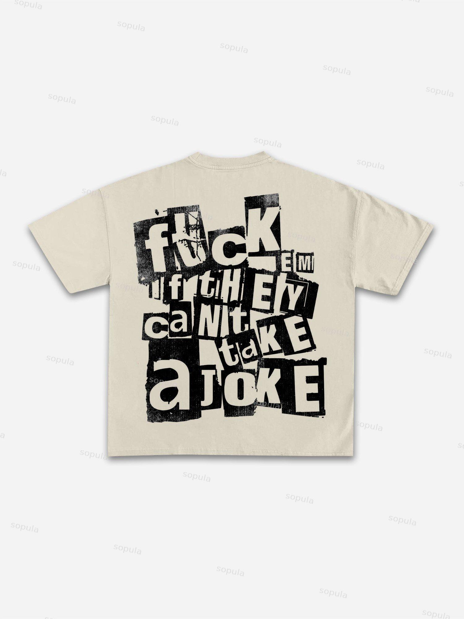 Abstract Portrait People Collage Vintage Graphic Cotton T-shirt Product Image