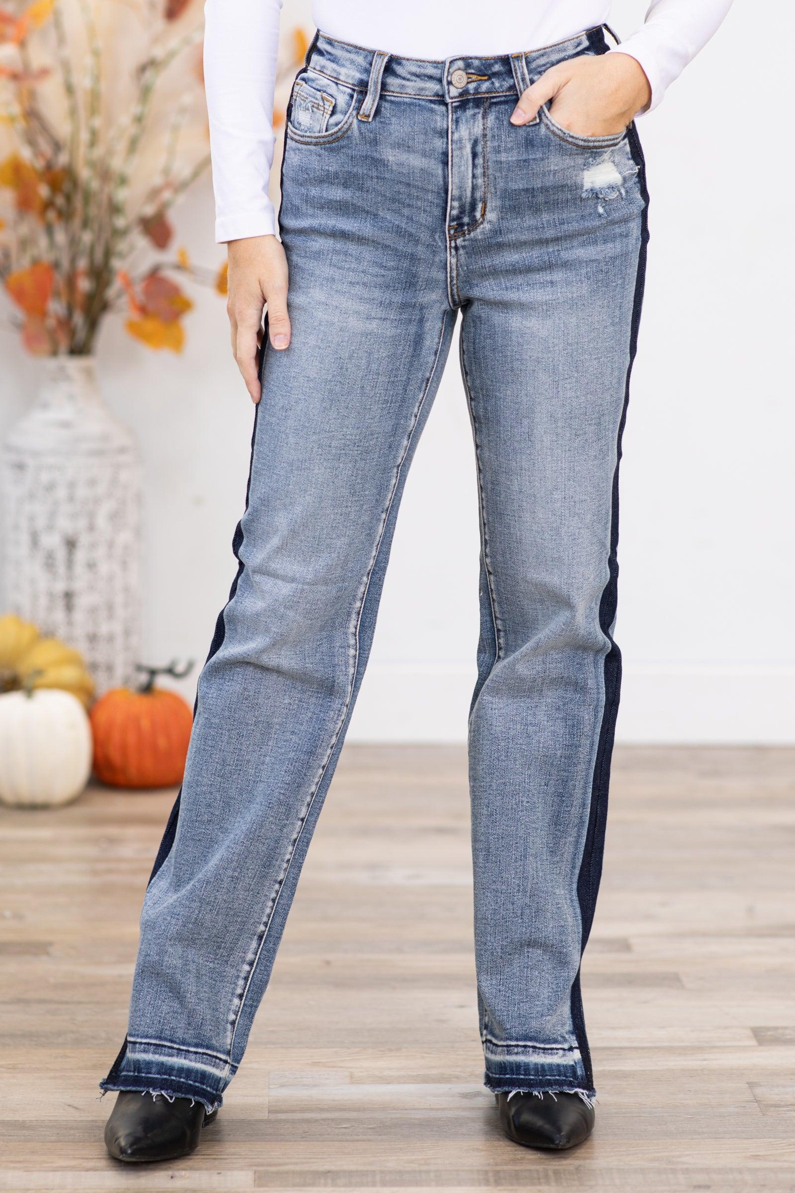 Judy Blue Contrast Side Seam Jeans Product Image