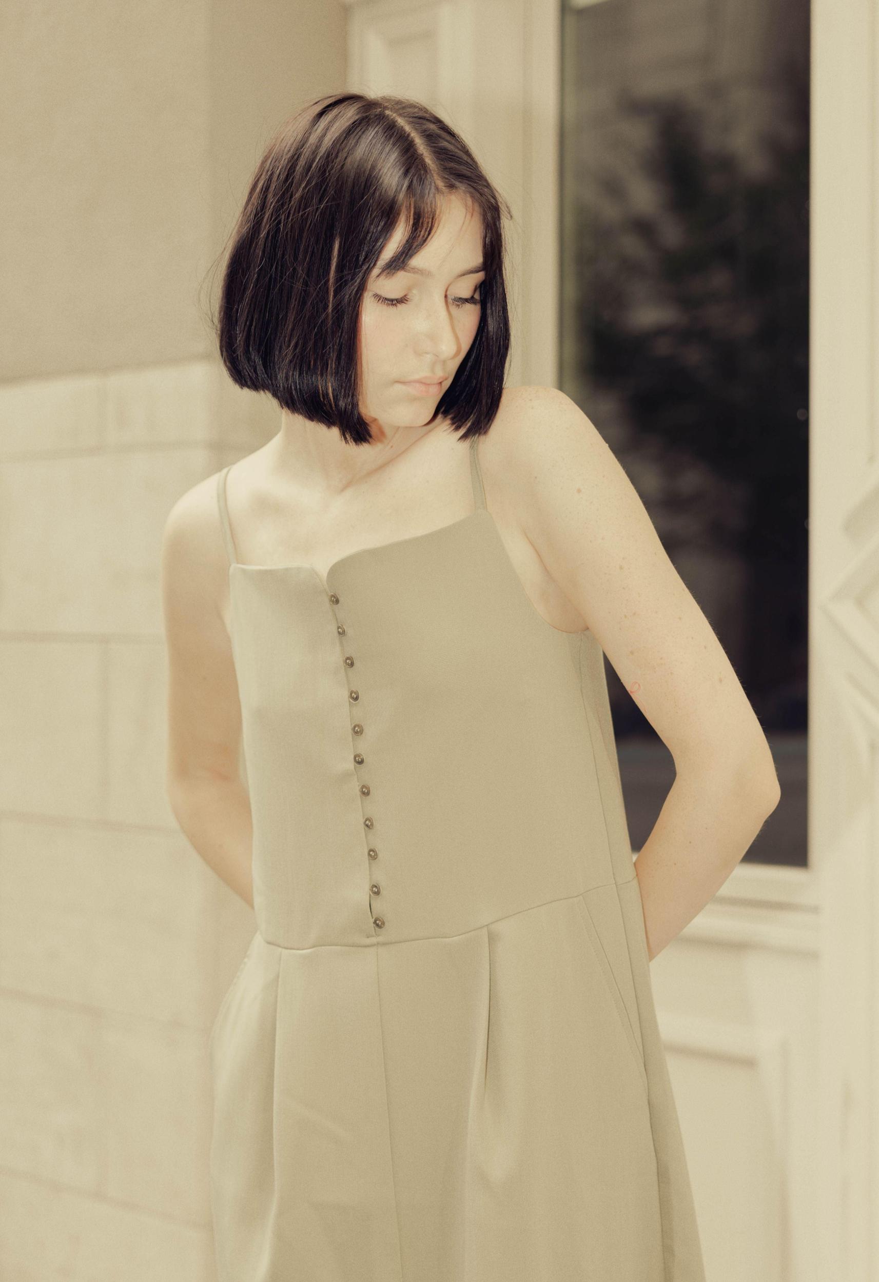 Matilda Dress in Light Olive Product Image