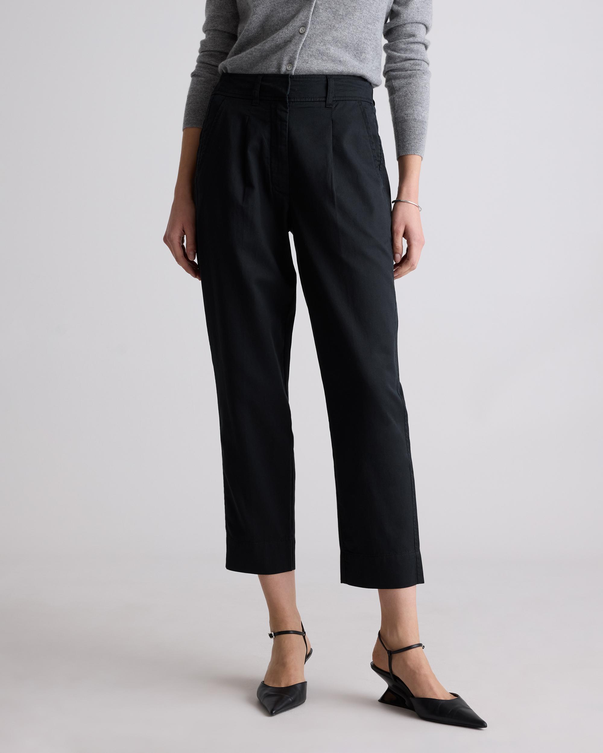 Quince | Women's Drapey Twill Tapered Trouser Tencel Product Image