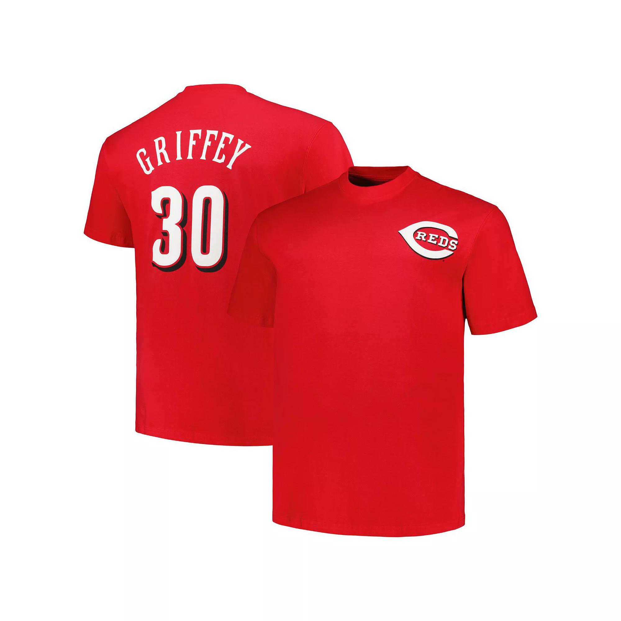 Men's Profile Ken Griffey Red Cincinnati Reds Big & Tall Cooperstown Collection Player Name & Number T-Shirt,  Product Image