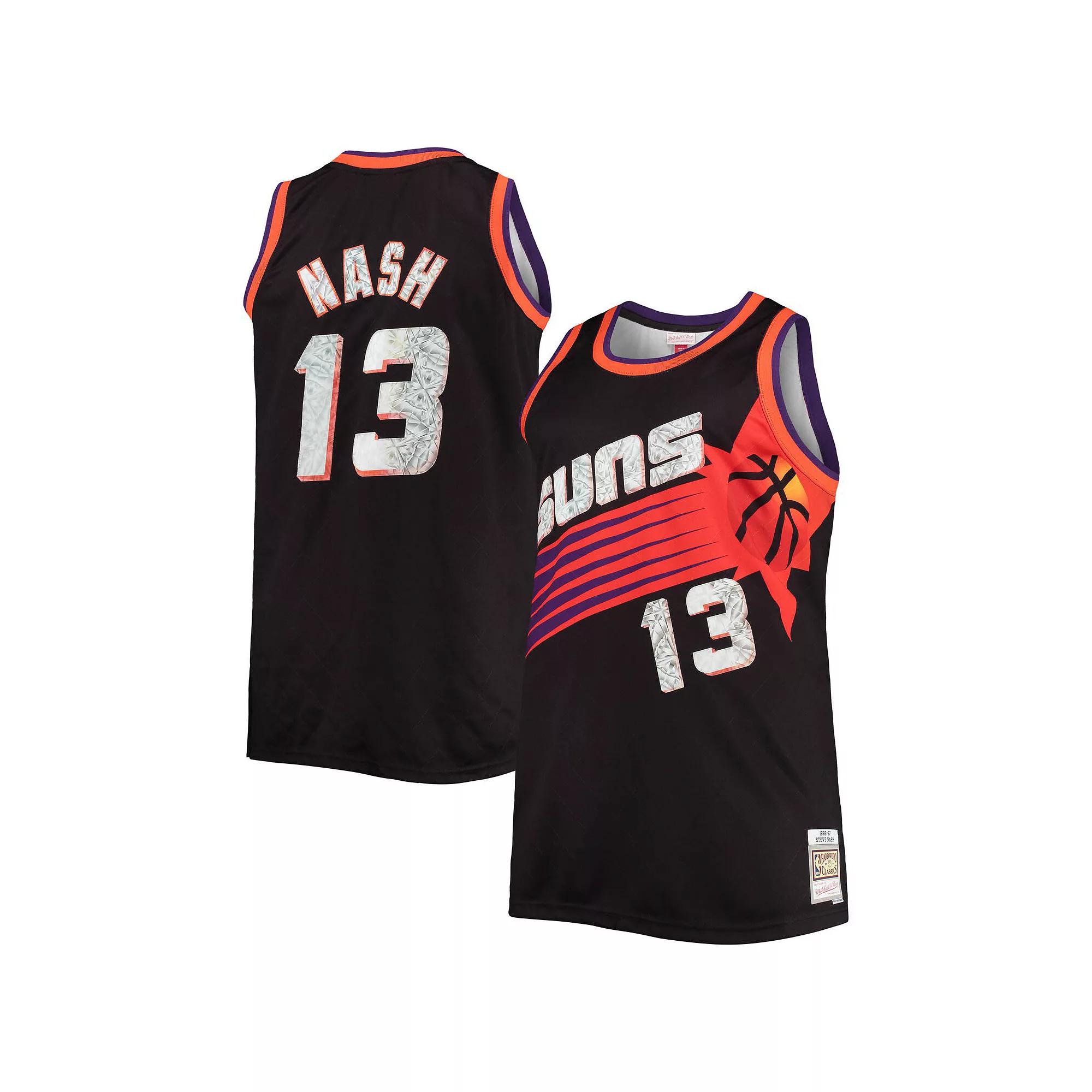Men's Mitchell & Ness Steve Nash Black Phoenix Suns Big & Tall 1996/97 NBA 75th Anniversary Diamond Swingman Jersey, Size: 6XB, Phx Black Product Image