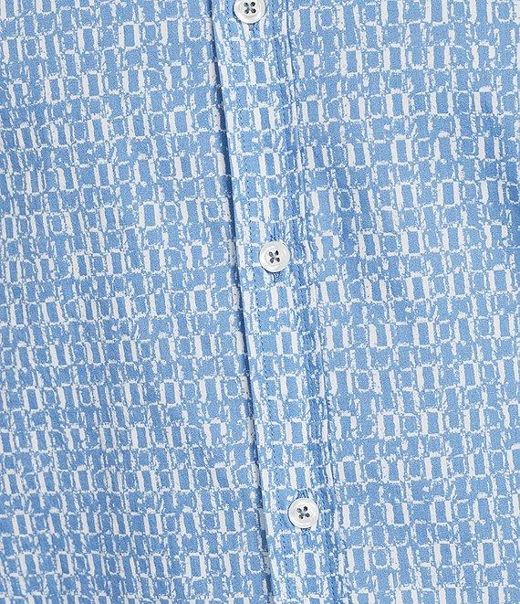 Cremieux Premium Denim Watercolor Geometric Stretch Long Sleeve Woven Shirt Product Image