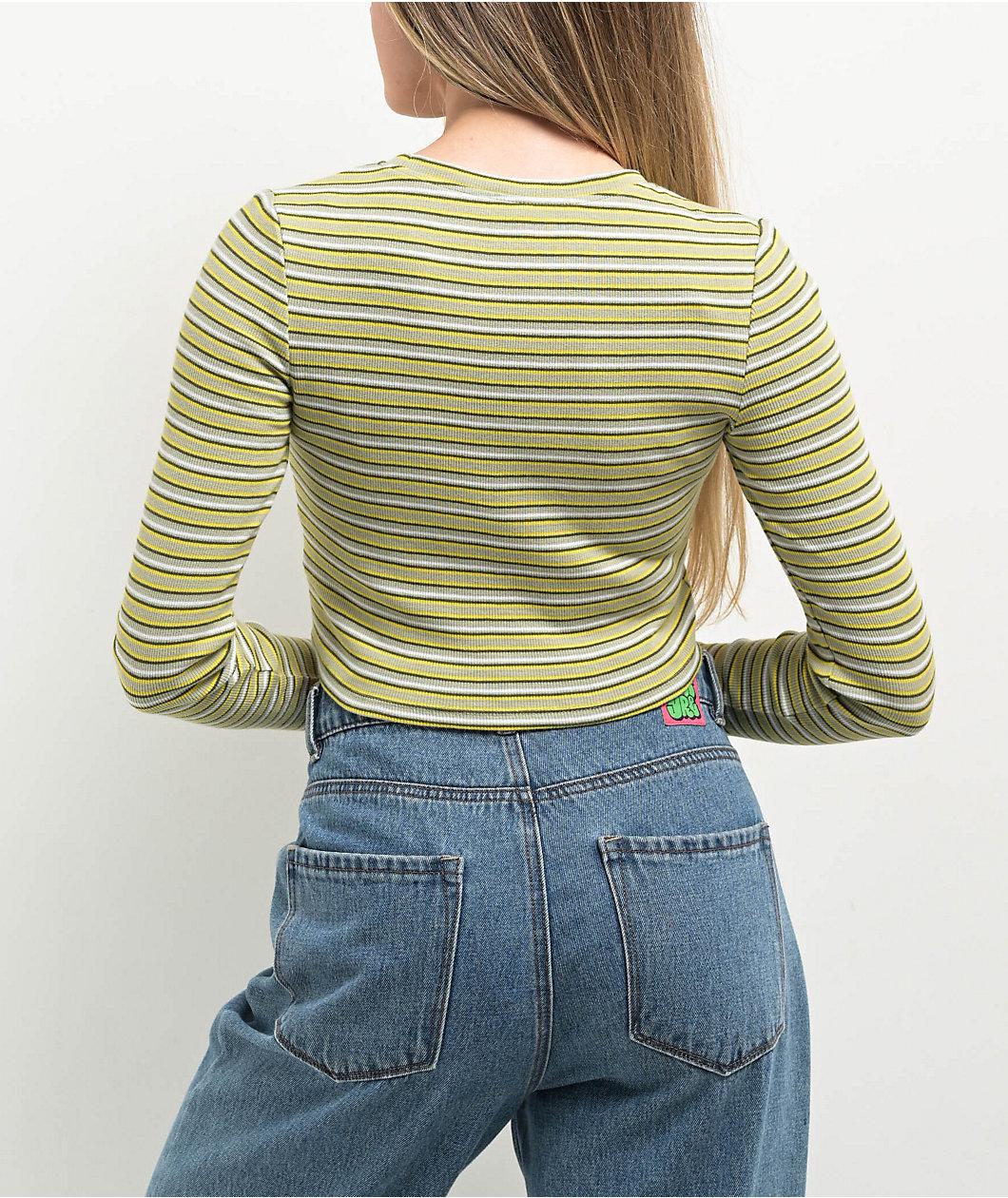 Zine Shiloh Sage Long Sleeve Crop T-Shirt Product Image