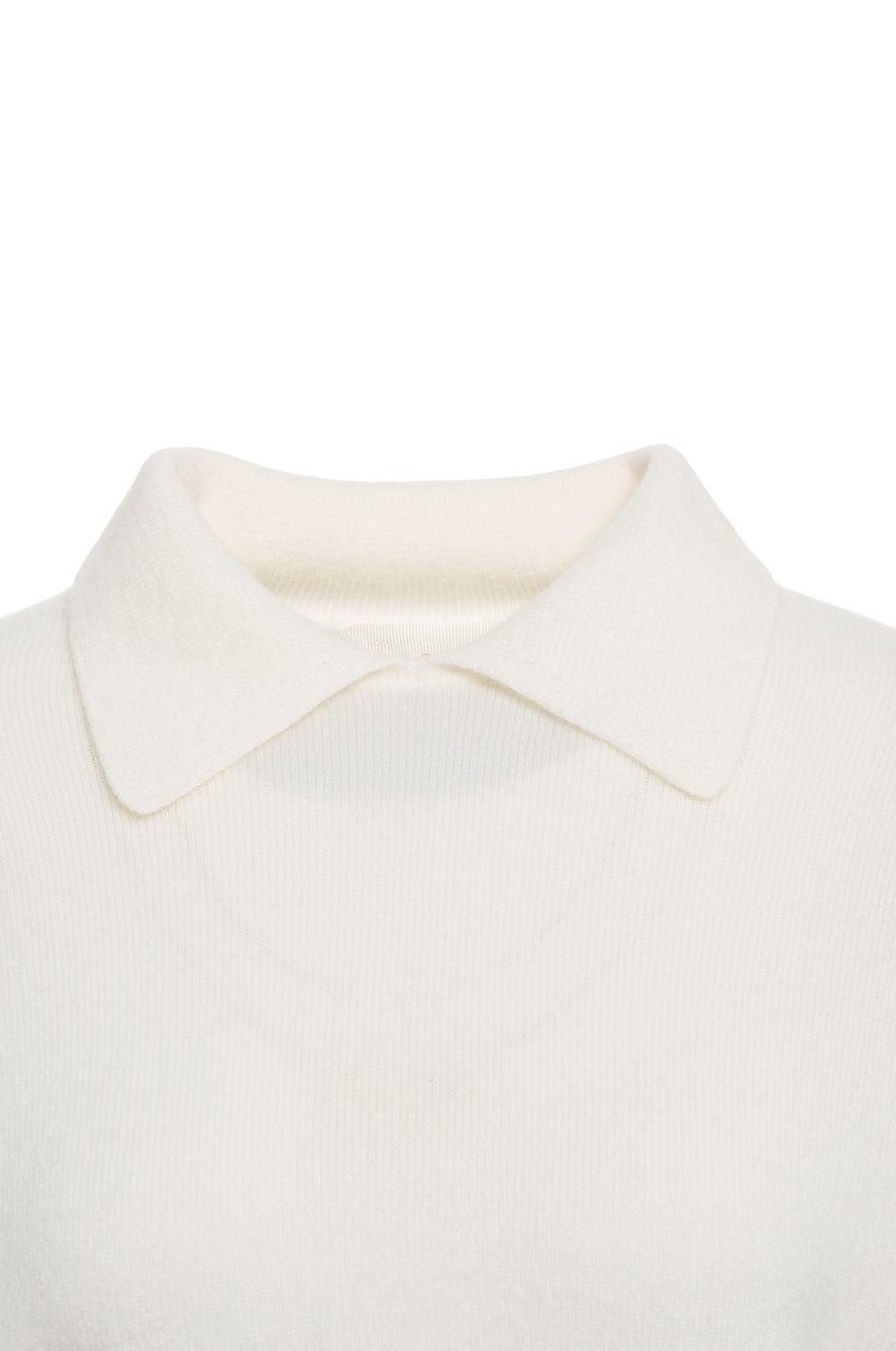 Knit Sweater with Polo Collar Product Image