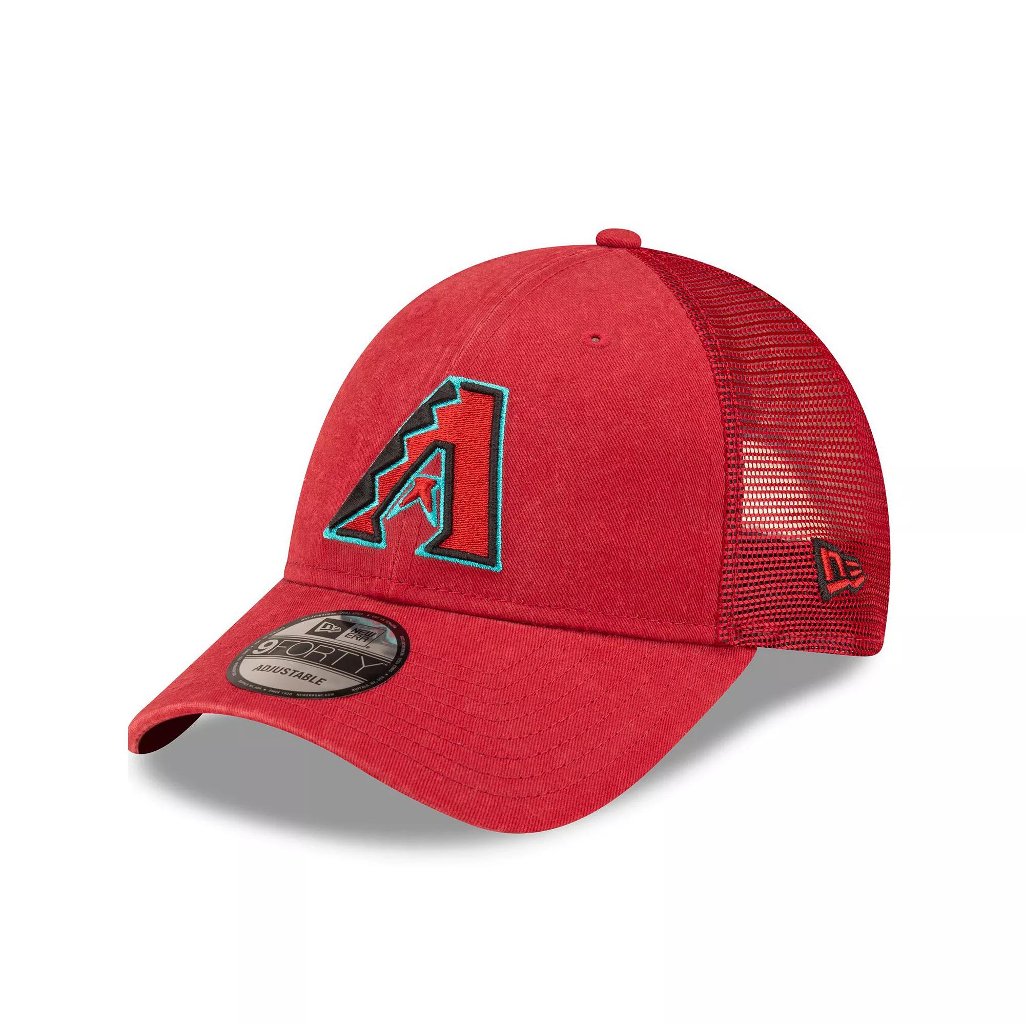 Men's New Era Red Arizona Diamondbacks Trucker 9FORTY Adjustable Hat Product Image