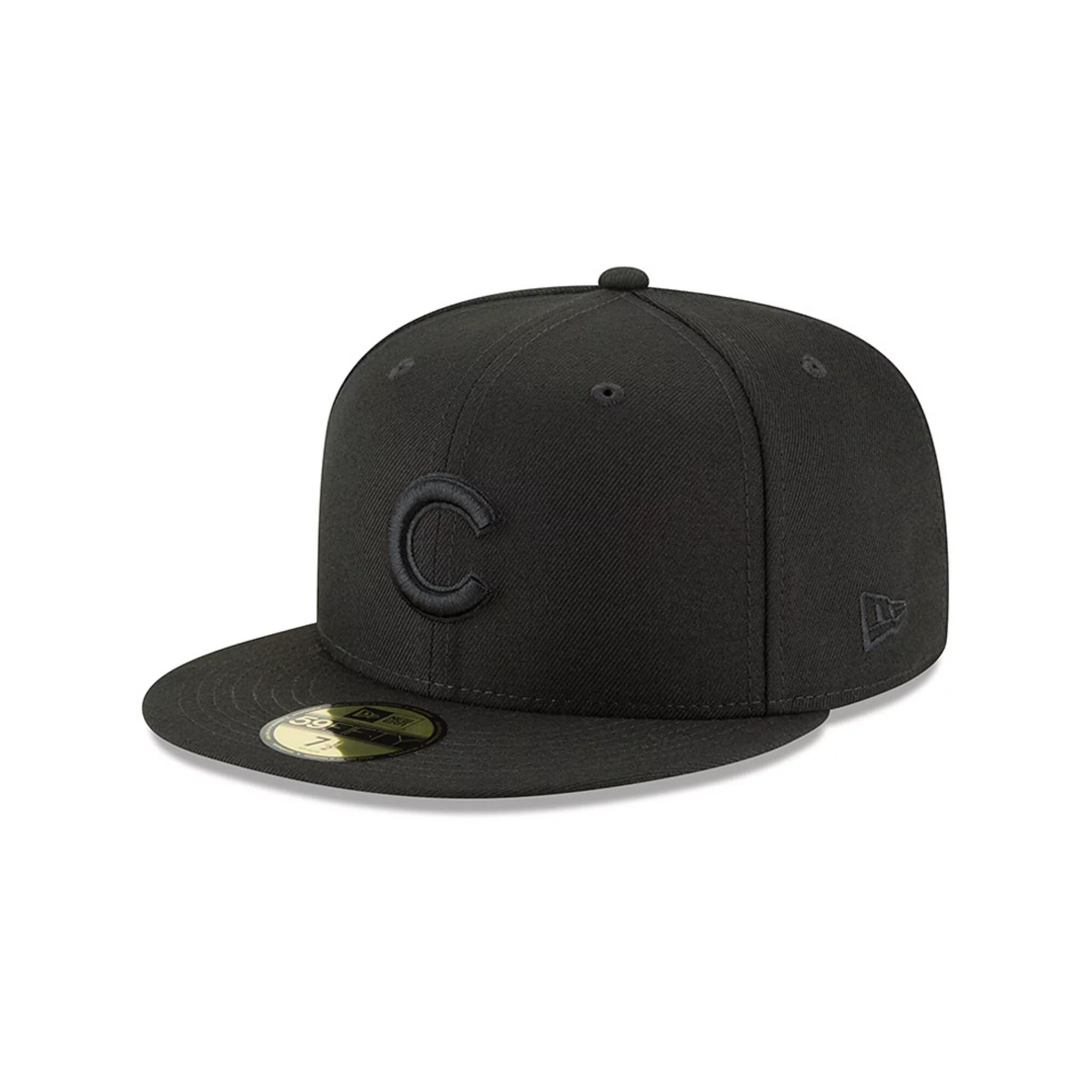 Men's New Era Black Chicago Cubs Primary Logo Basic 59FIFTY Fitted Hat,  Product Image