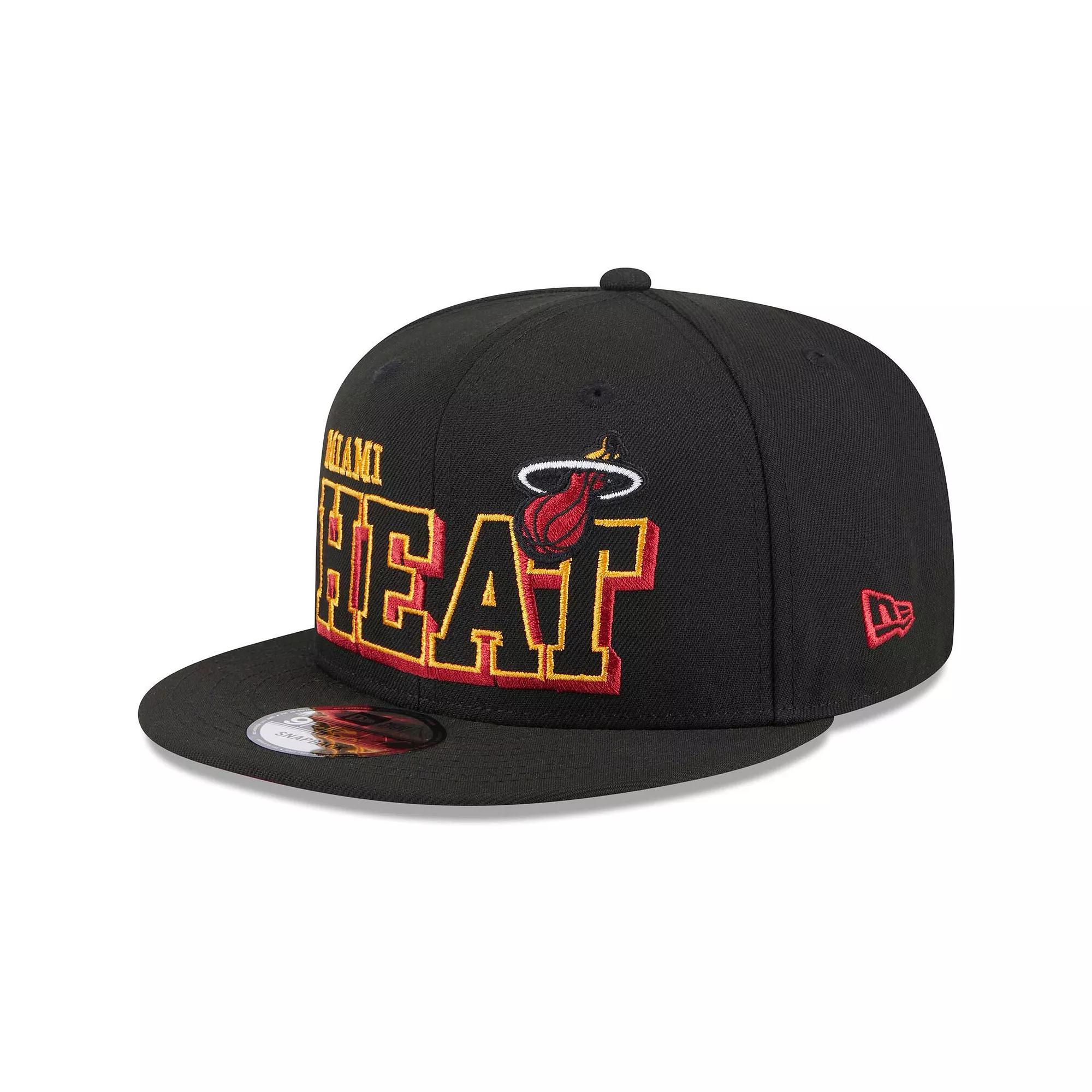Men's New Era Black Miami Heat Gameday 59FIFTY Snapback Hat Product Image
