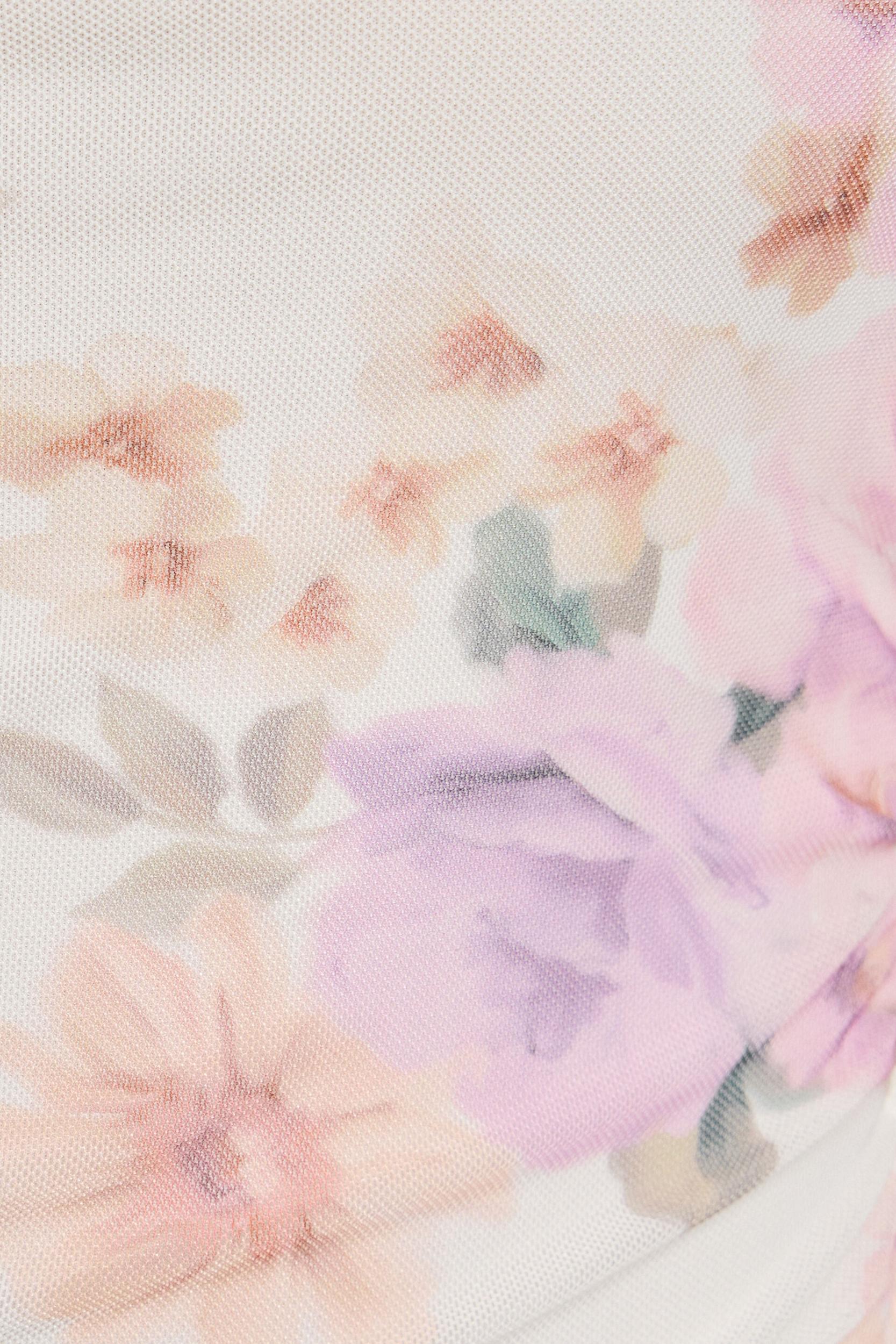 Plunge Ruched Mesh Top Product Image