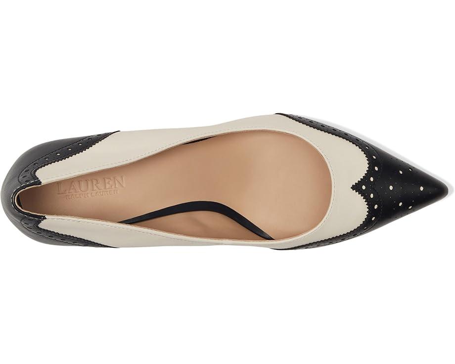 Women's Lauren Ralph Lauren Adrienne Leather Wingtip Pumps Product Image