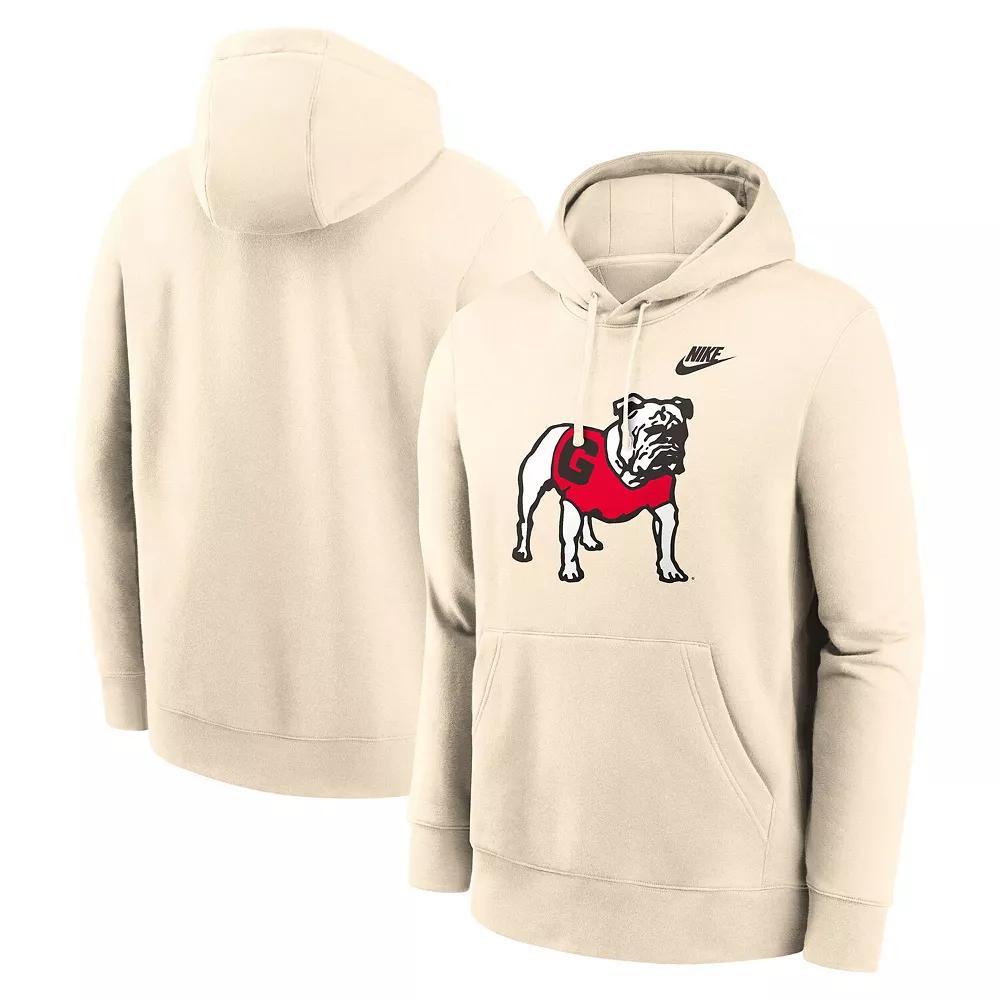 Mens Nike Cream Georgia Bulldogs Vault Logo Pullover Hoodie Product Image