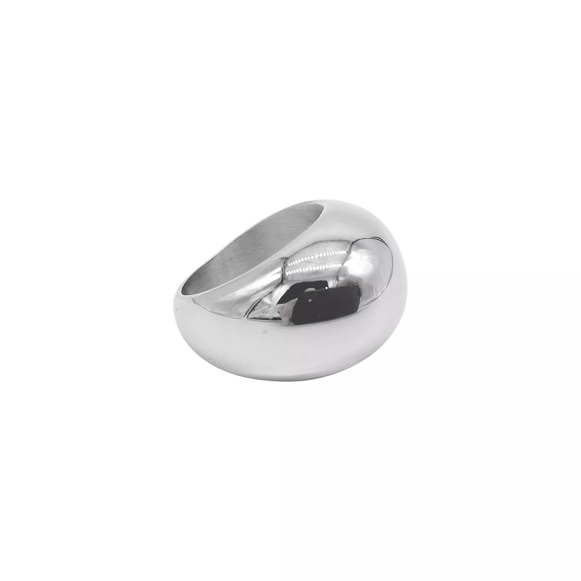 Adornia Stainless Steel Dome Ring, Women's, Size: 9, Silver Tone Product Image