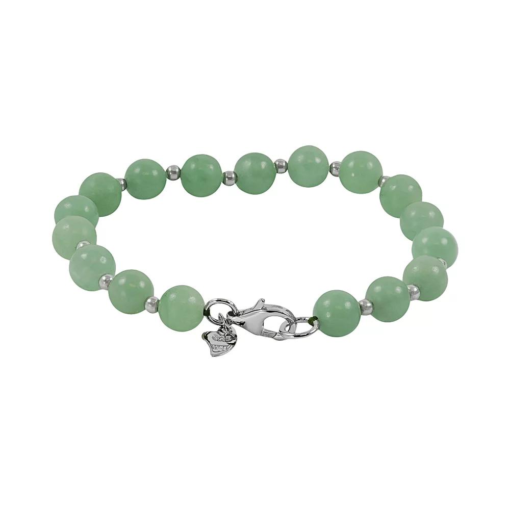 PearLustre by Imperial Sterling Silver Jade Bead Bracelet, Women's,  Product Image