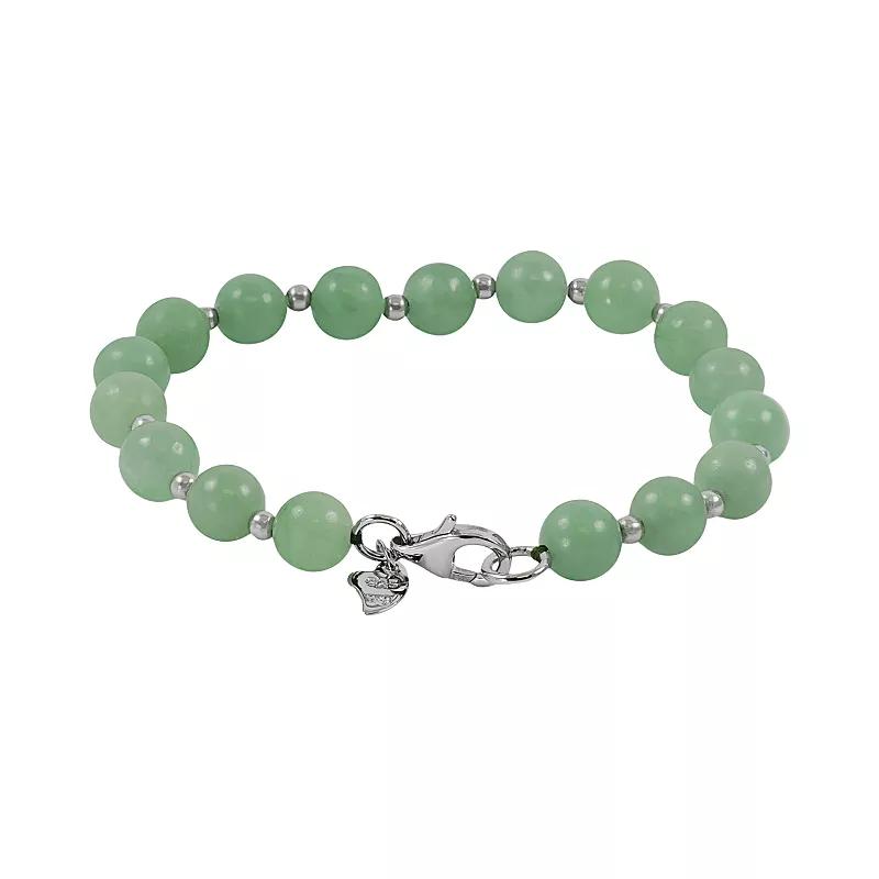 PearLustre by Imperial Sterling Silver Jade Bead Bracelet, Women's,  Product Image