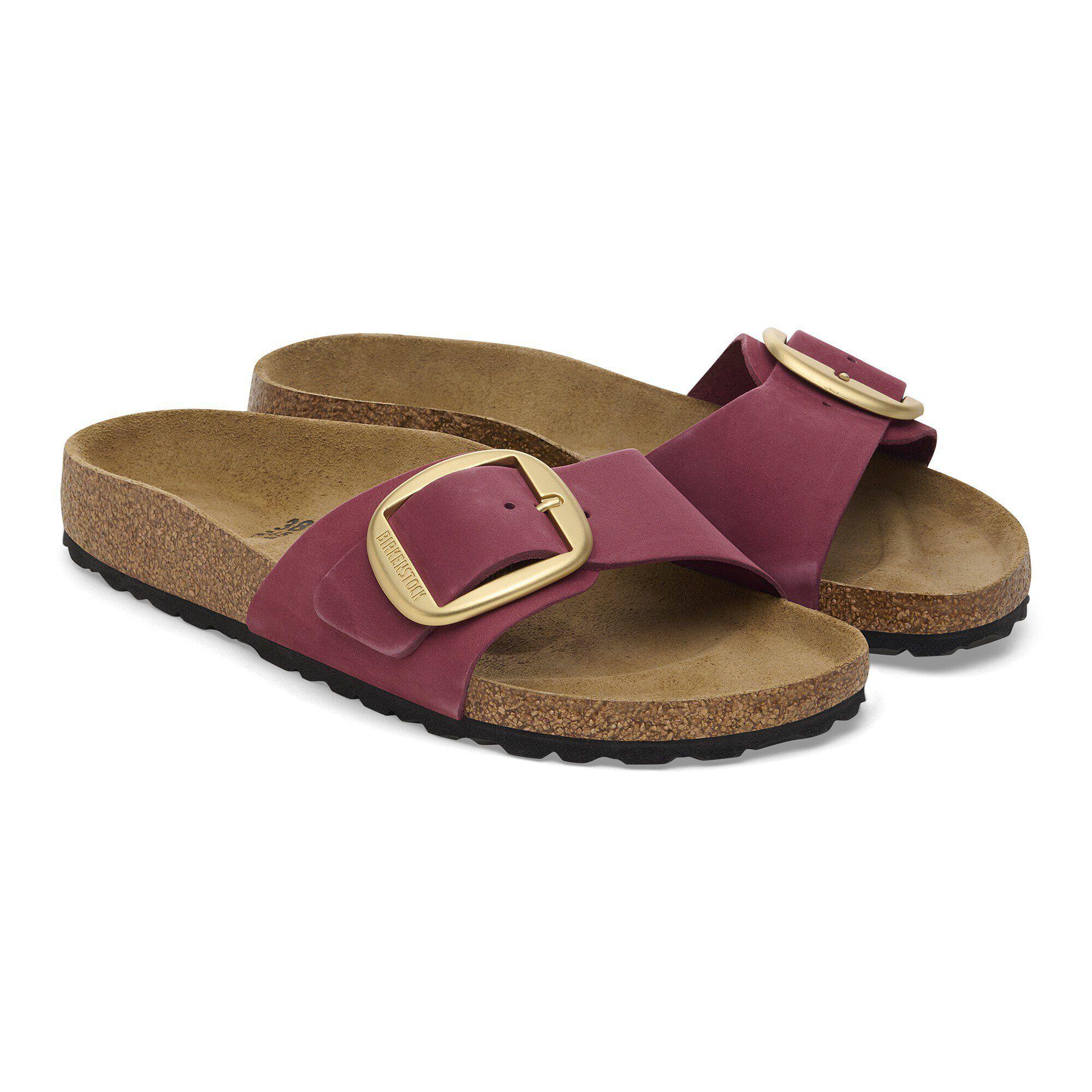 Madrid Big Buckle Nubuck Leather Ecru Product Image