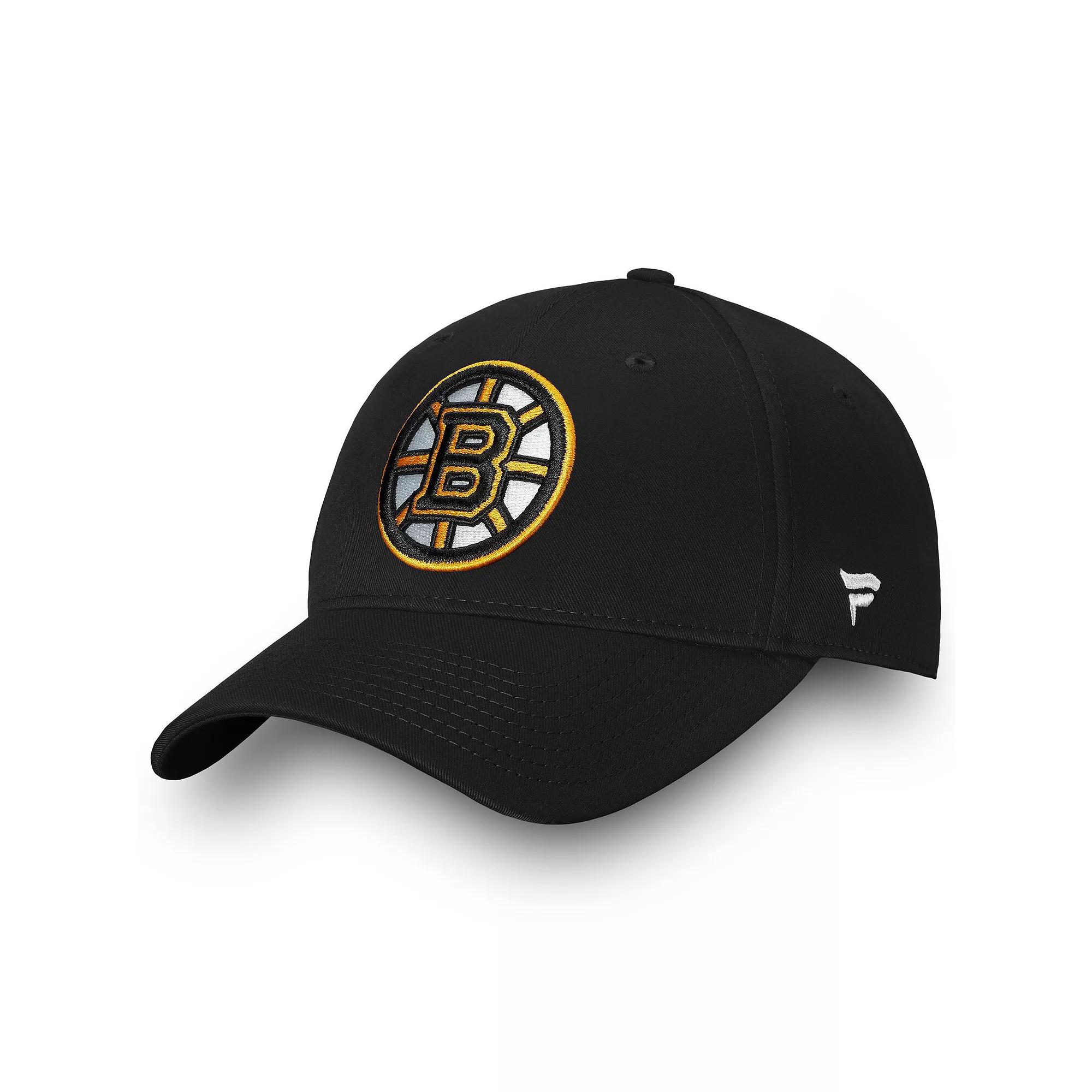 Men's Fanatics Branded Black Boston Bruins Core Adjustable Hat Product Image