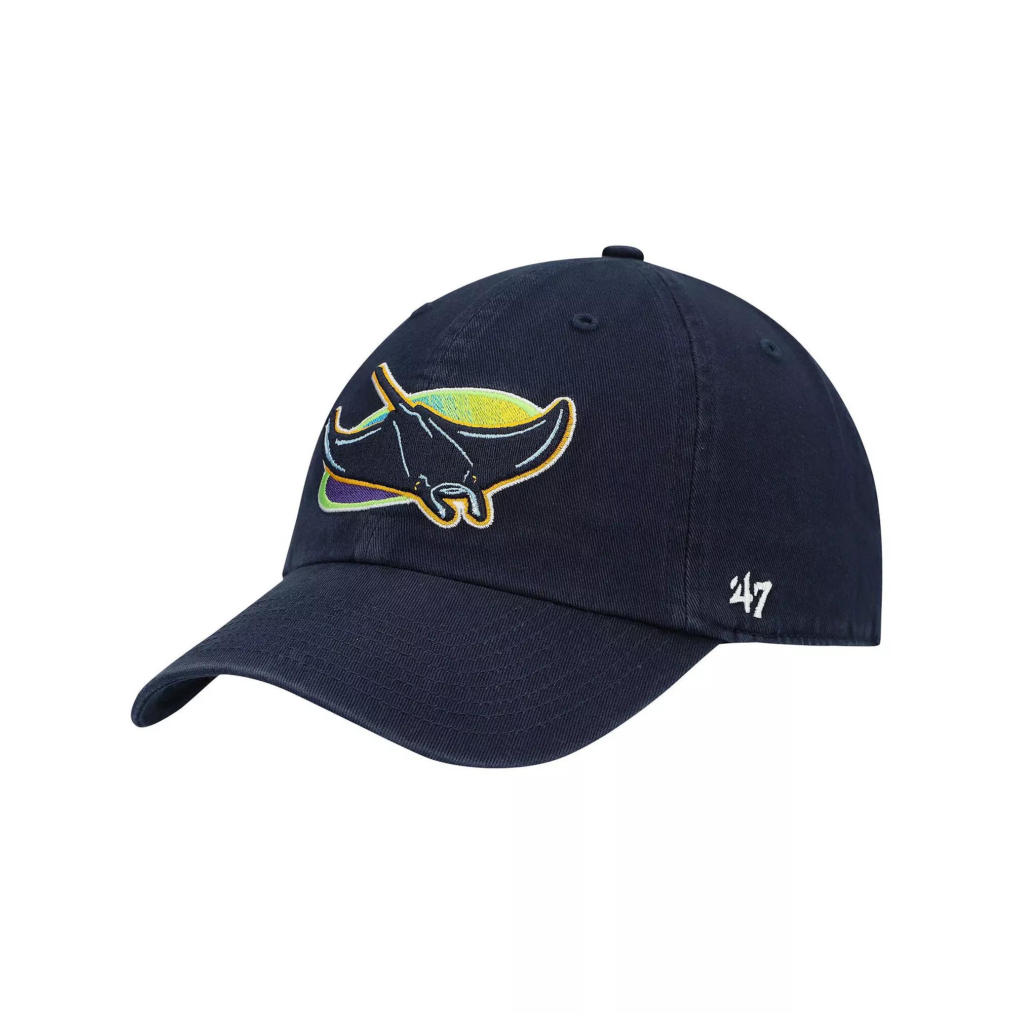 Men's '47 Navy Tampa Bay Rays Clean Up Adjustable Hat, Blue Product Image