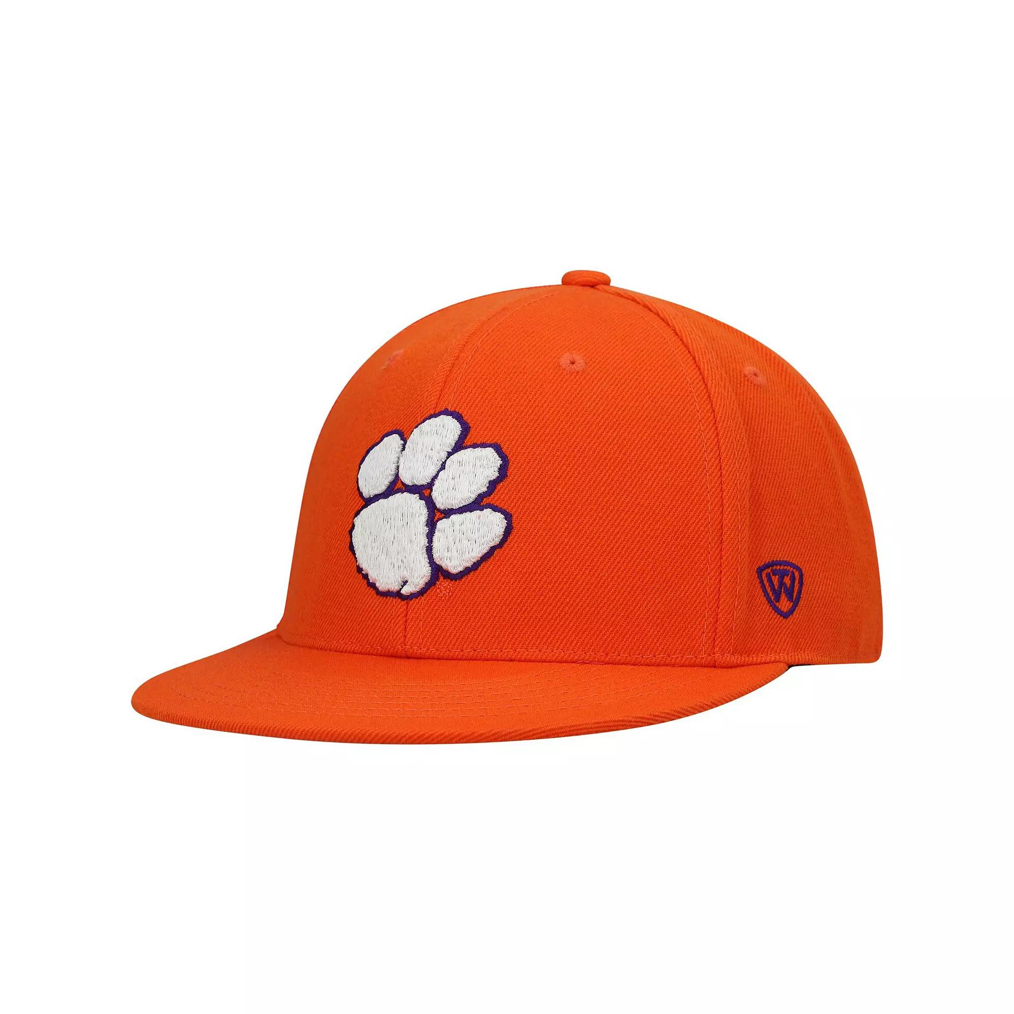 Men's Top of the World Orange Clemson Tigers Team Color Fitted Hat, Size: 7 1/4 Product Image