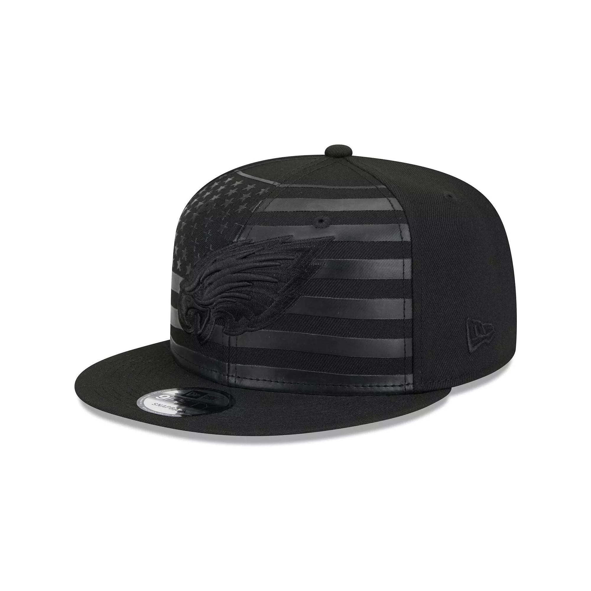 Men's New Era Black Philadelphia Eagles Independent 9FIFTY Snapback Hat Product Image