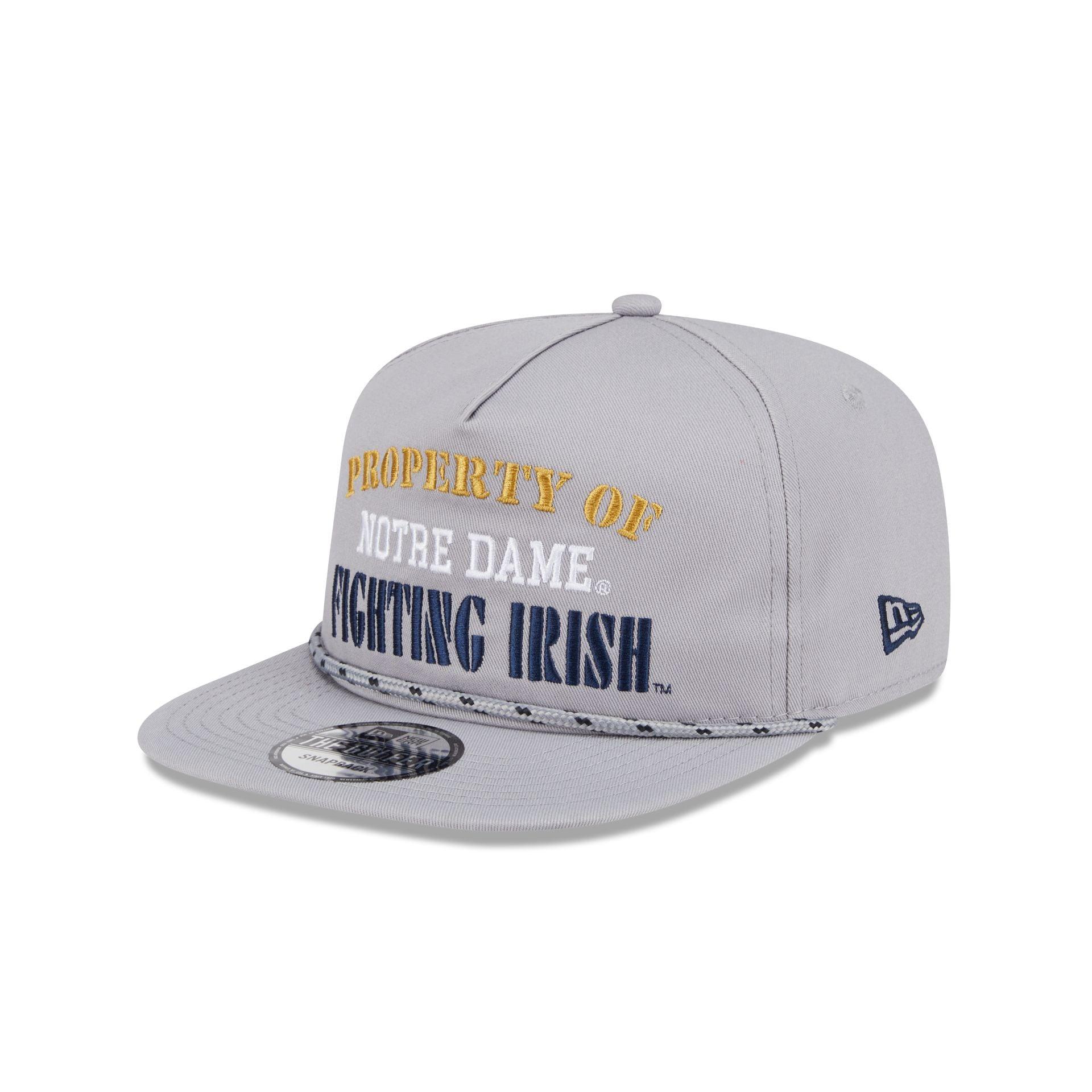 Notre Dame Fighting Irish Vintage Gray Rope Golfer Hat Male Product Image