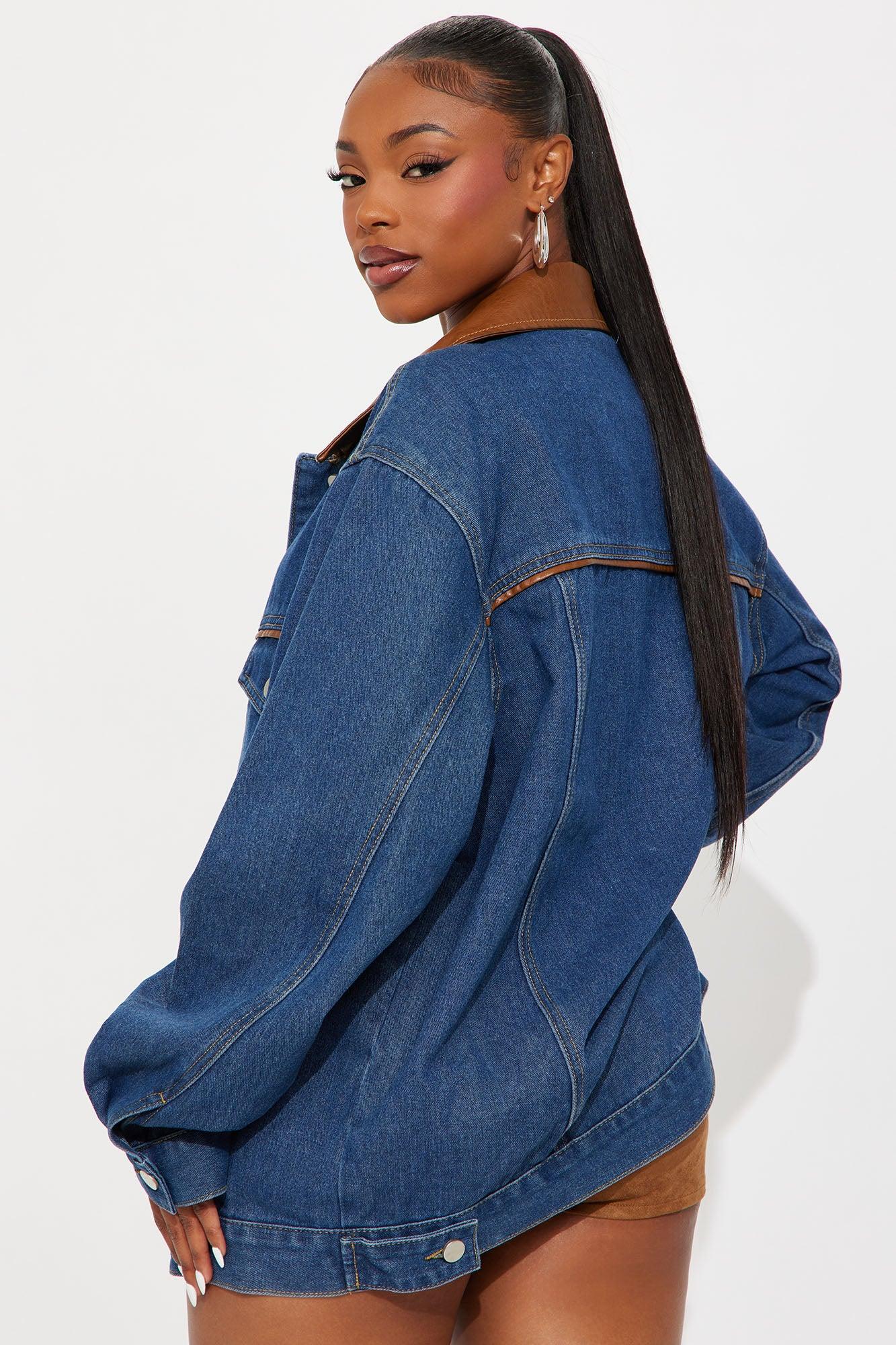 Everyday Oversized Denim Barn Jacket - Dark Wash Female Product Image