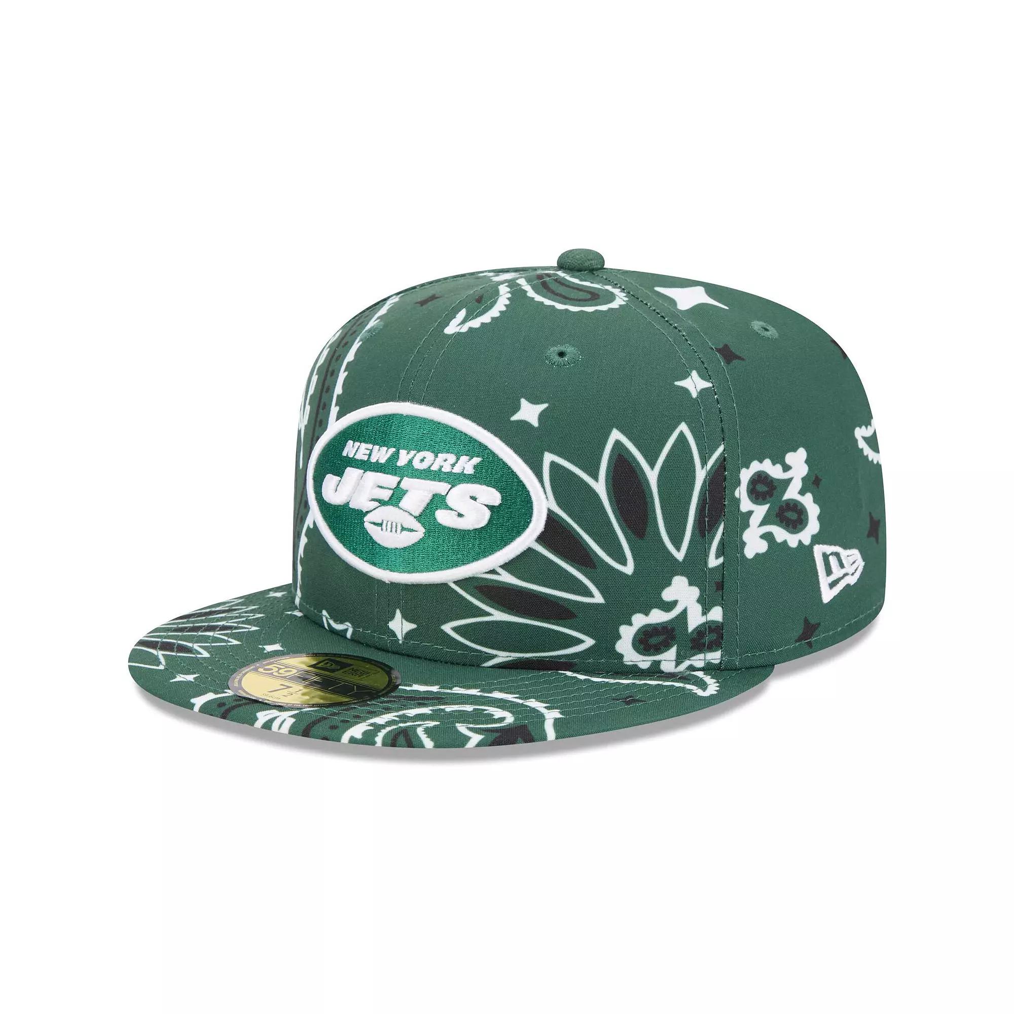 Men's New Era Green New York Jets Paisley 59FIFTY Fitted Hat,  Product Image