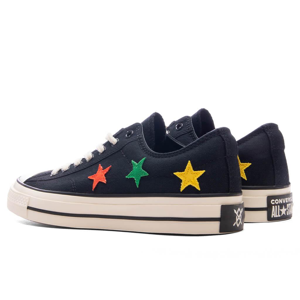 Converse x Daily Paper Star Player 76 Ox - Black/Fern Green/Cyber Yellow Male Product Image
