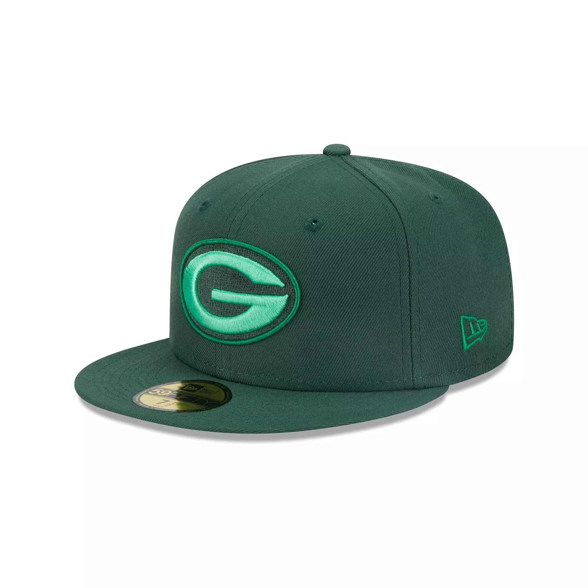 Men's New Era Green Green Bay Packers Monocamo 59FIFTY Fitted Hat, Size: 7 1/2 Product Image