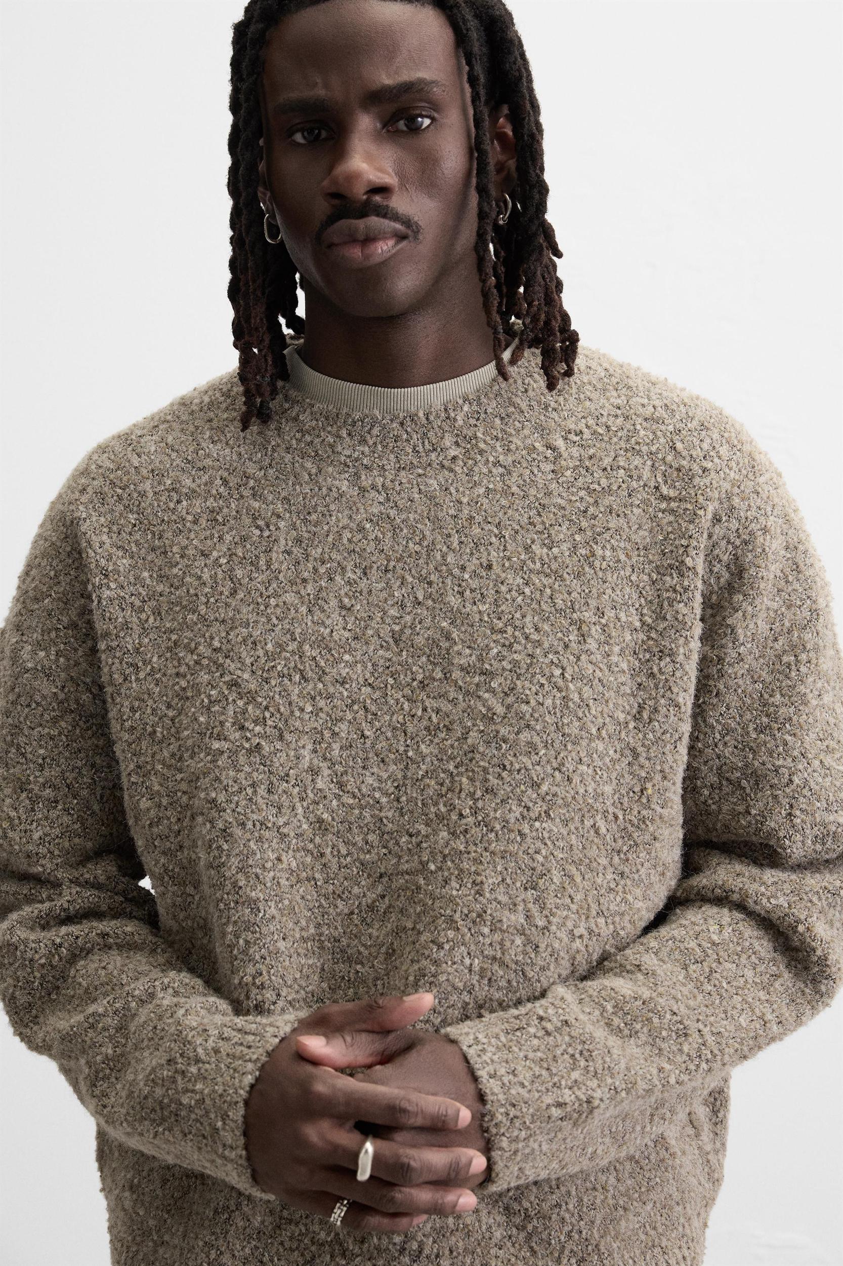 TEXTURED BOUCLÉ SWEATER Product Image