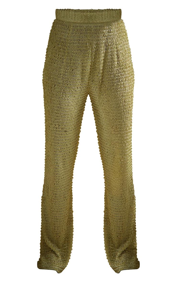 Green Textured Beach Pants Product Image