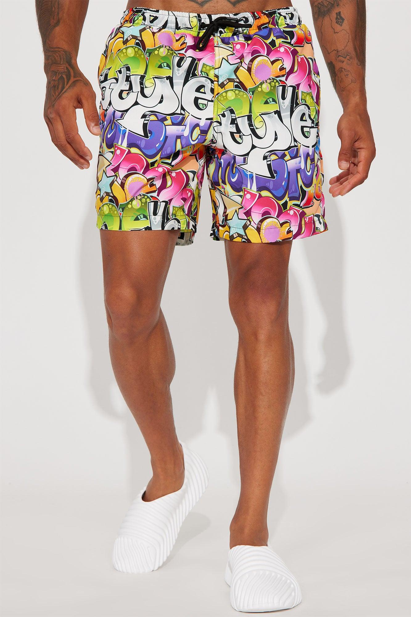 All That Graffiti Swim Classic Trunk - Multi Color Product Image