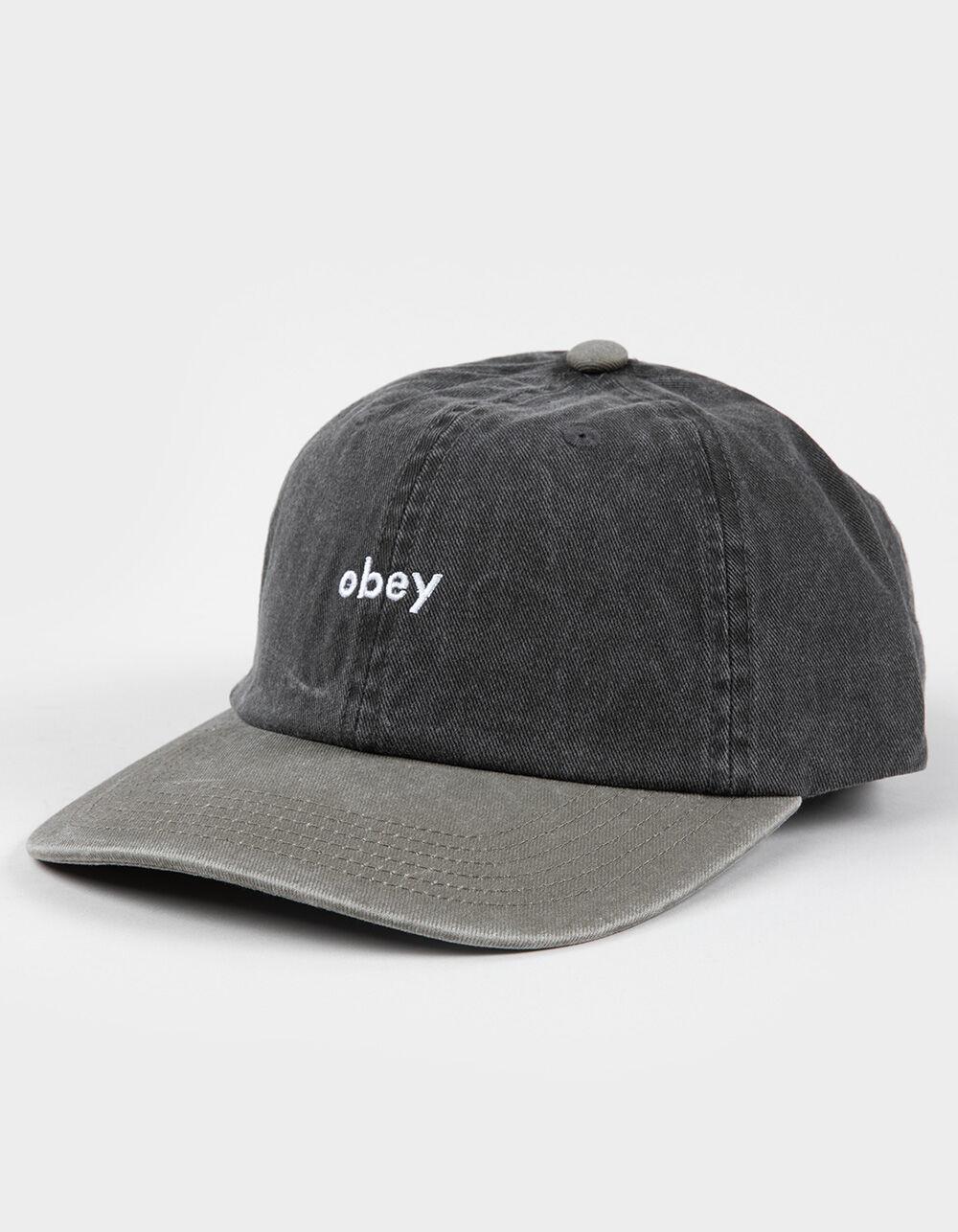 OBEY Pigment 2 Tone Lowercase Strapback Hat - BLACK COMBO Product Image