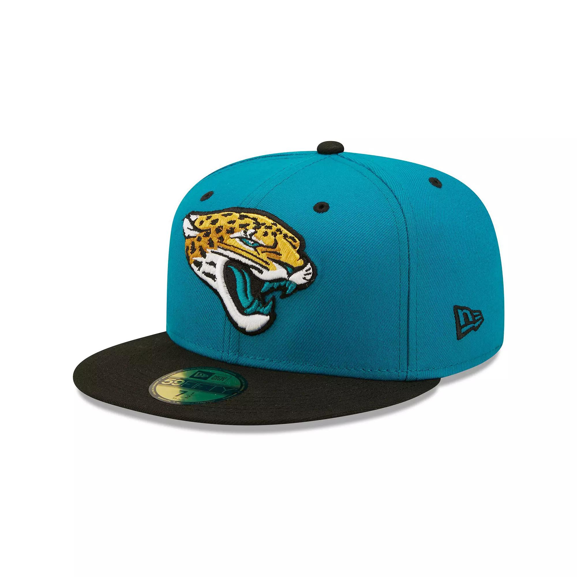 Men's New Era Teal/Black Jacksonville Jaguars Flipside 2Tone 59FIFTY Fitted Hat,  Product Image