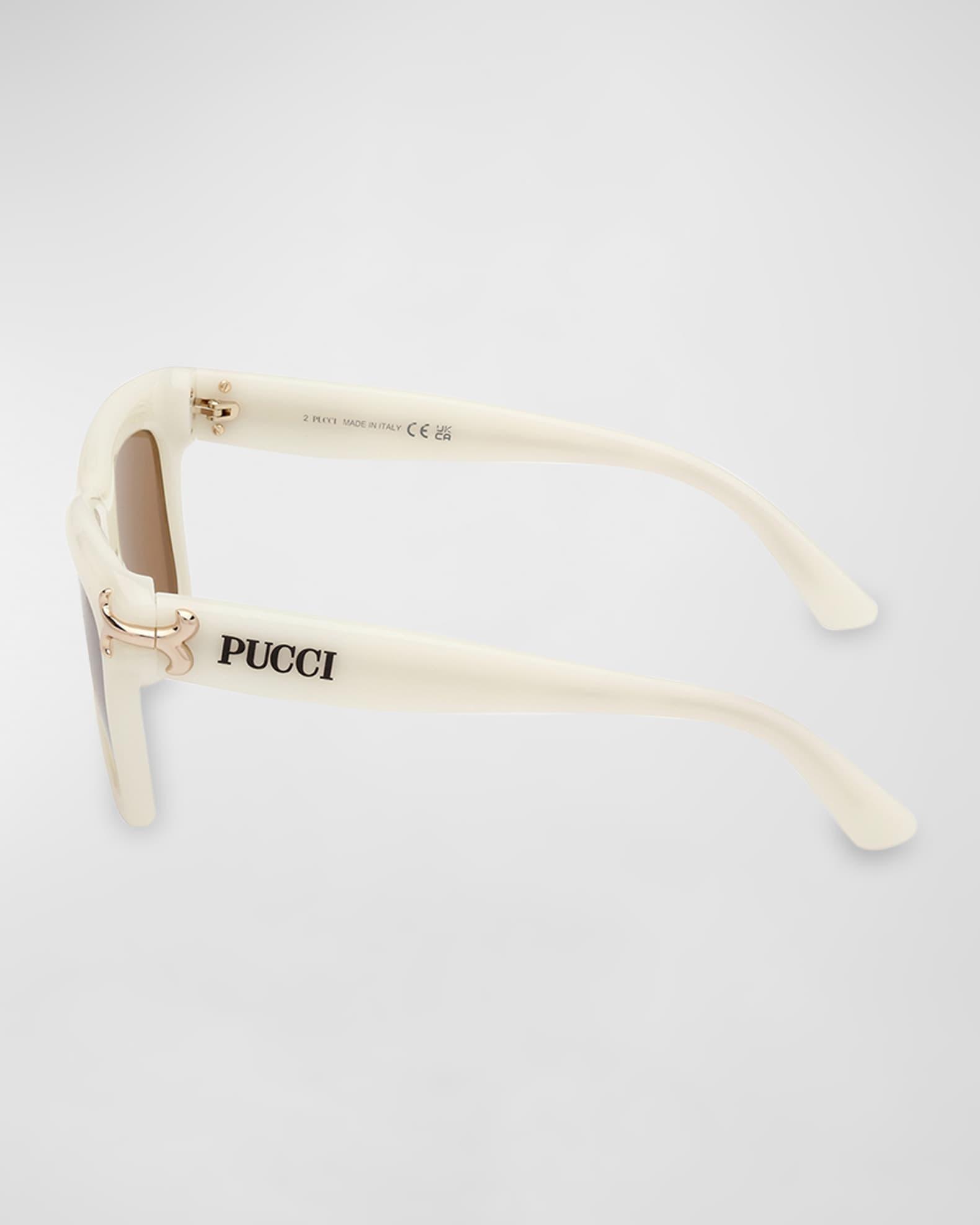 Logo Acetate Square Sunglasses  Product Image