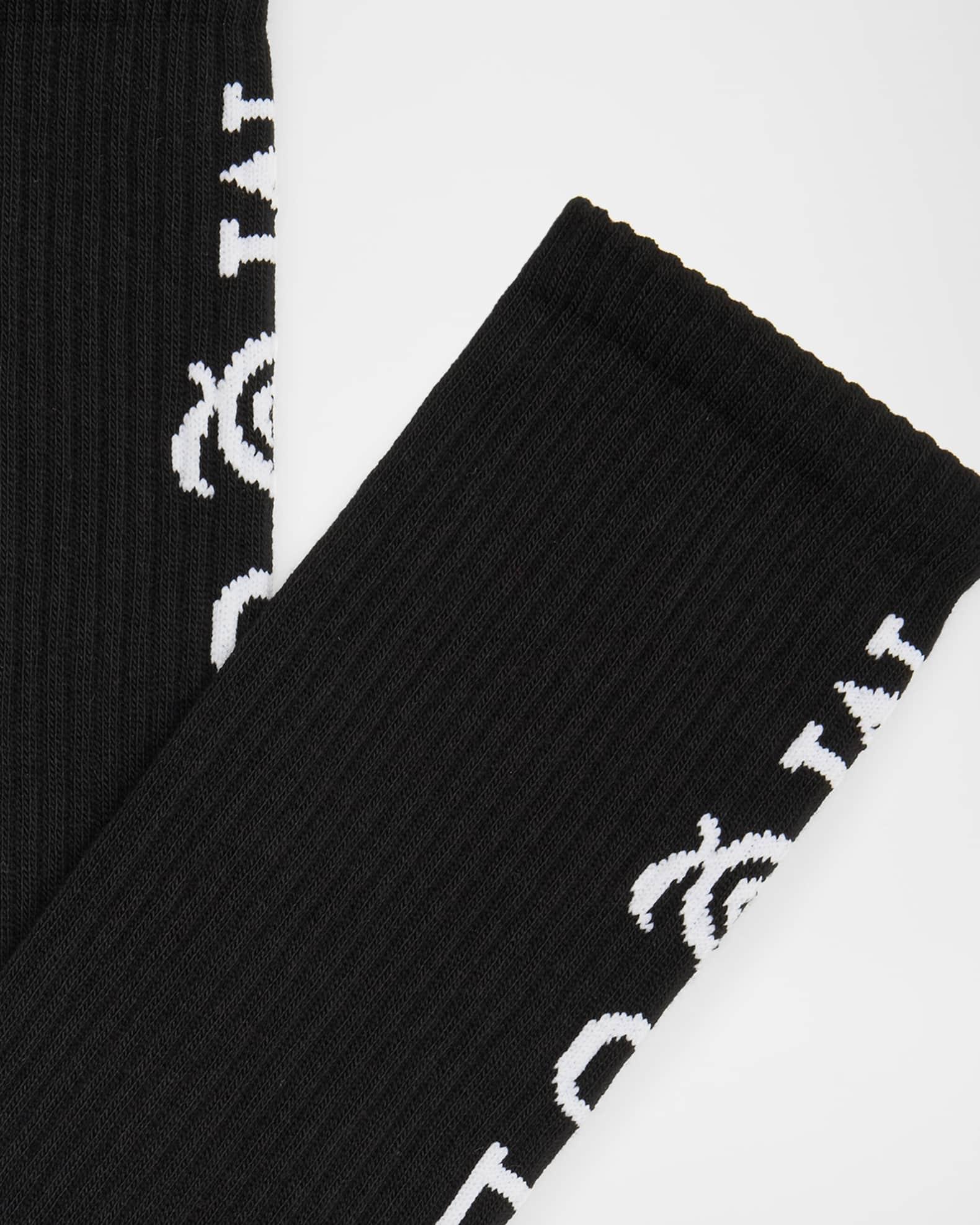 Men's Vertical Logo Cotton Stretch Sport Socks Product Image