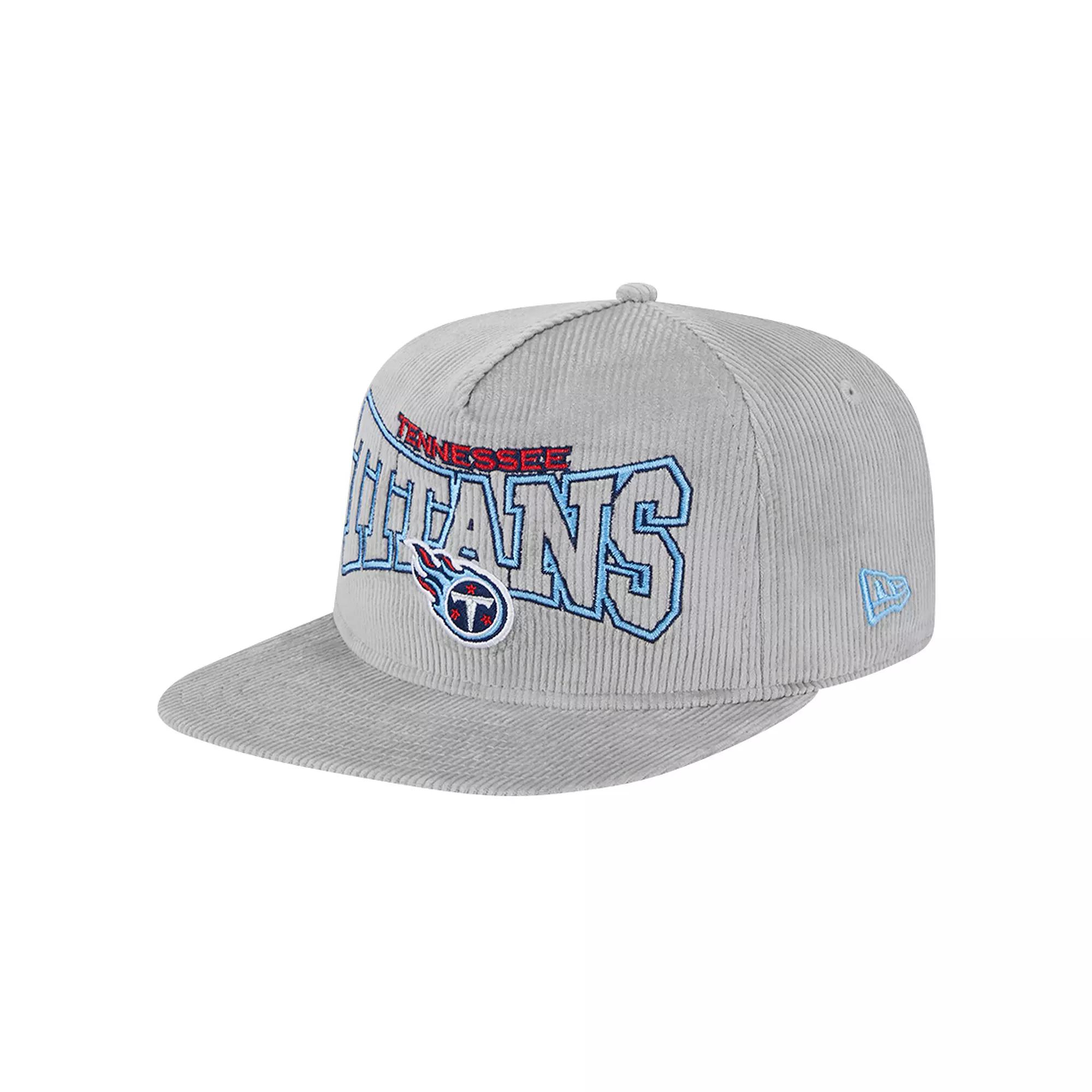 Men's New Era  Gray Tennessee Titans Corduroy��Golfer Adjustable Hat, Grey Product Image