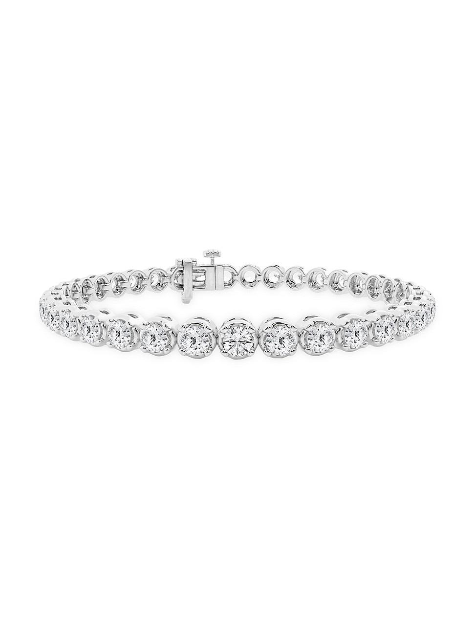 Womens 14K White Gold & Diamond Prong-Set Tennis Bracelet/1.00-12.00 TCW Product Image