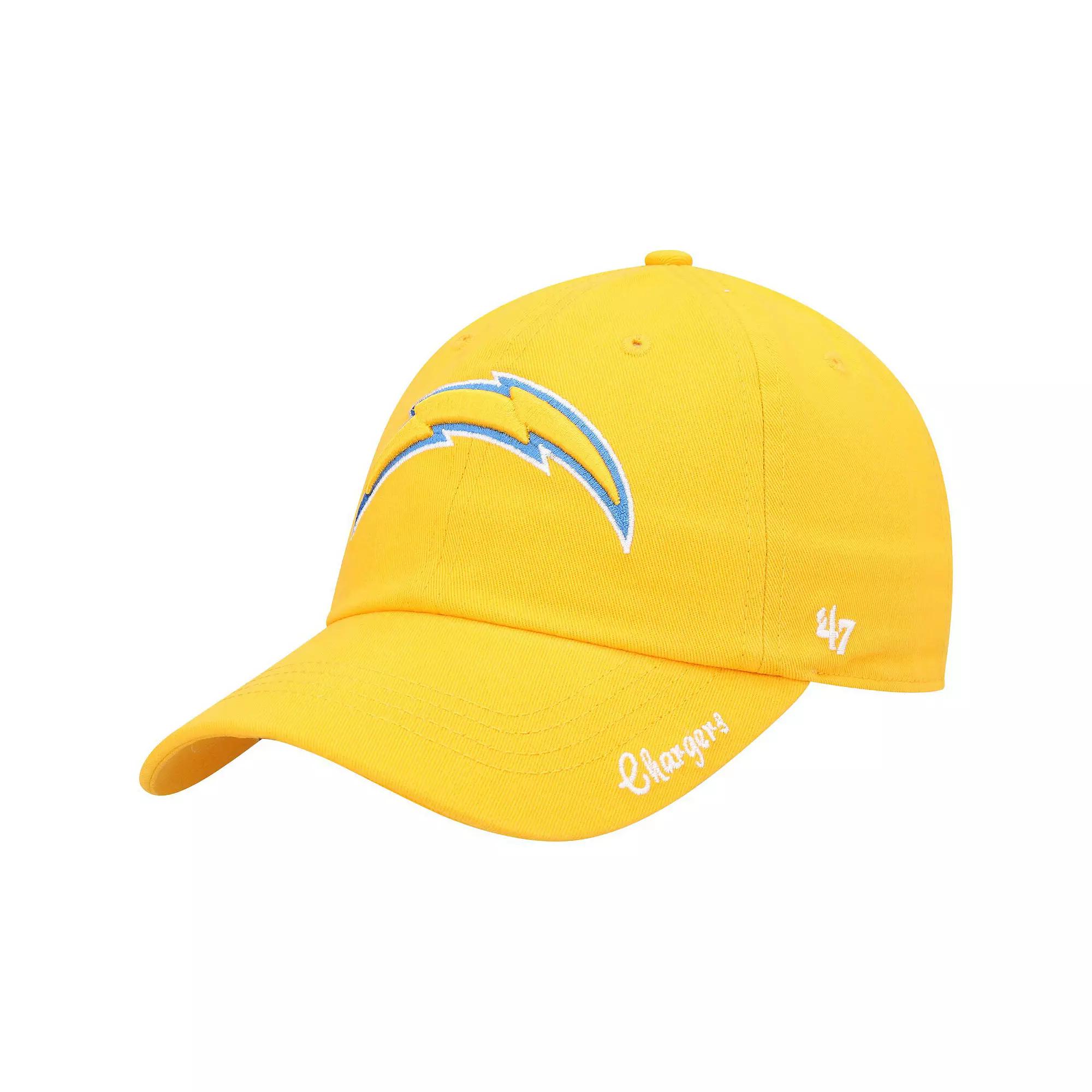 Women's '47 Gold Los Angeles Chargers Miata Clean Up Secondary Logo Adjustable Hat Product Image