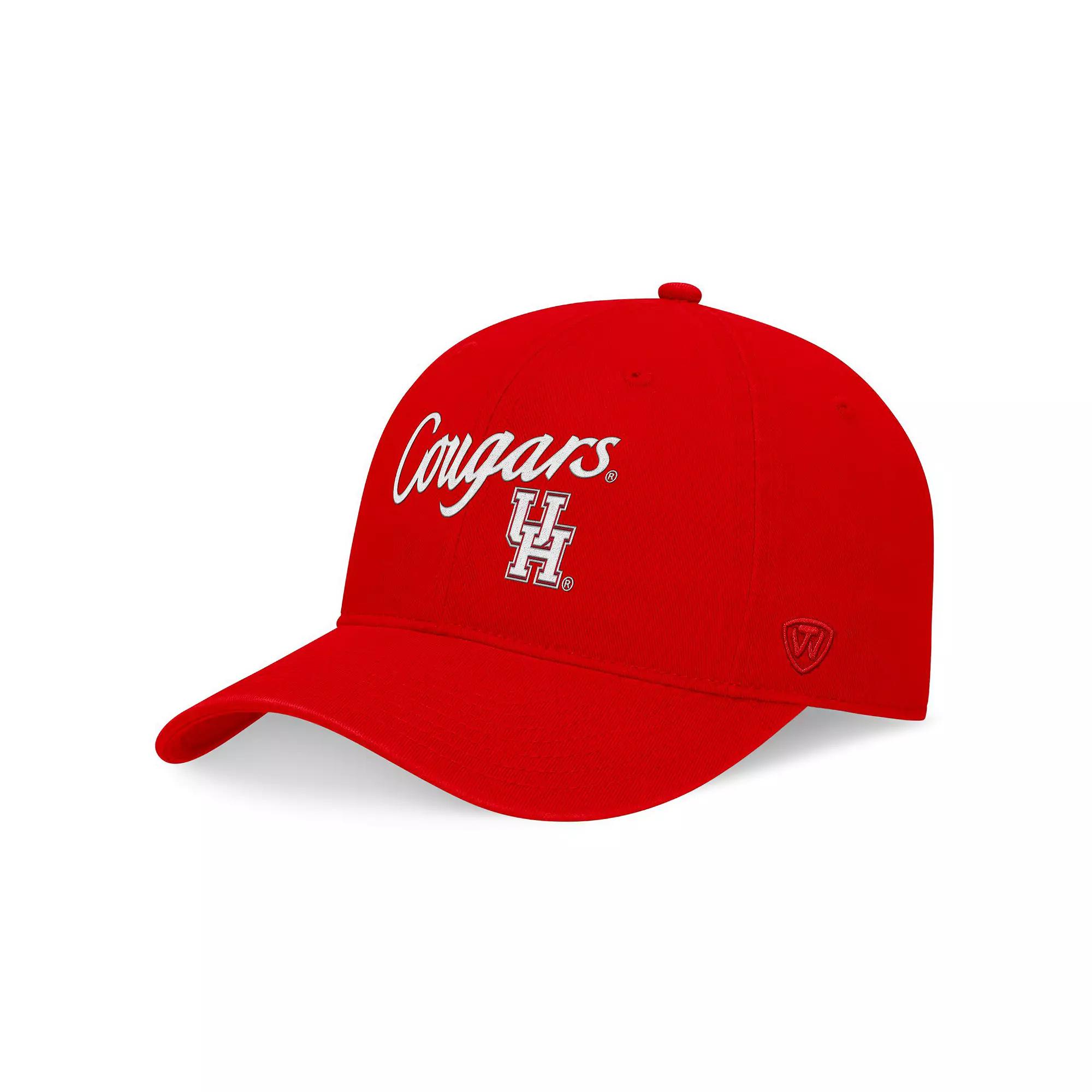 Men's Top of the World Red Houston Cougars Heritage CeeCee Adjustable Hat, Hou Red Product Image