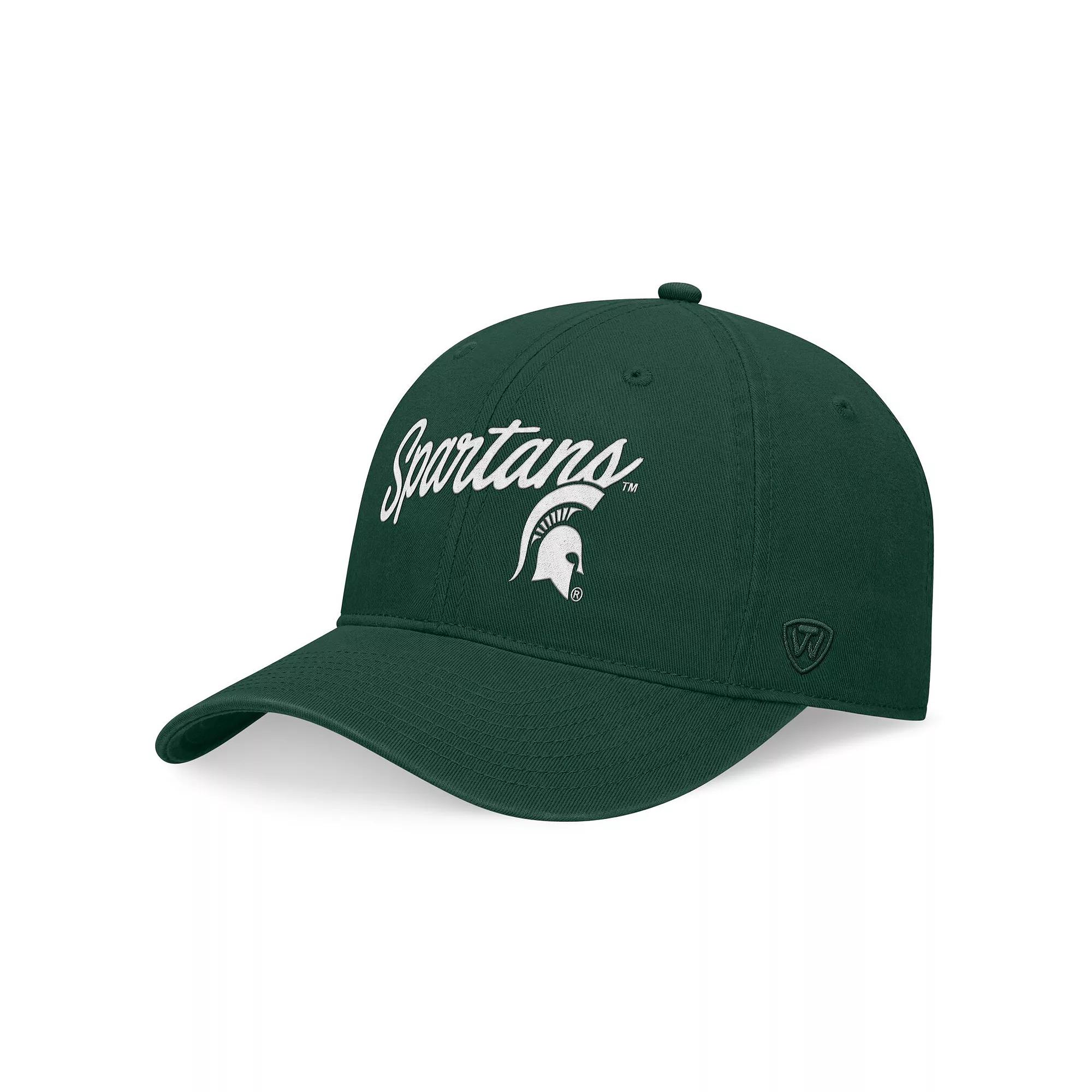 Men's Top of the World Green Michigan State Spartans Heritage CeeCee Adjustable Hat Product Image