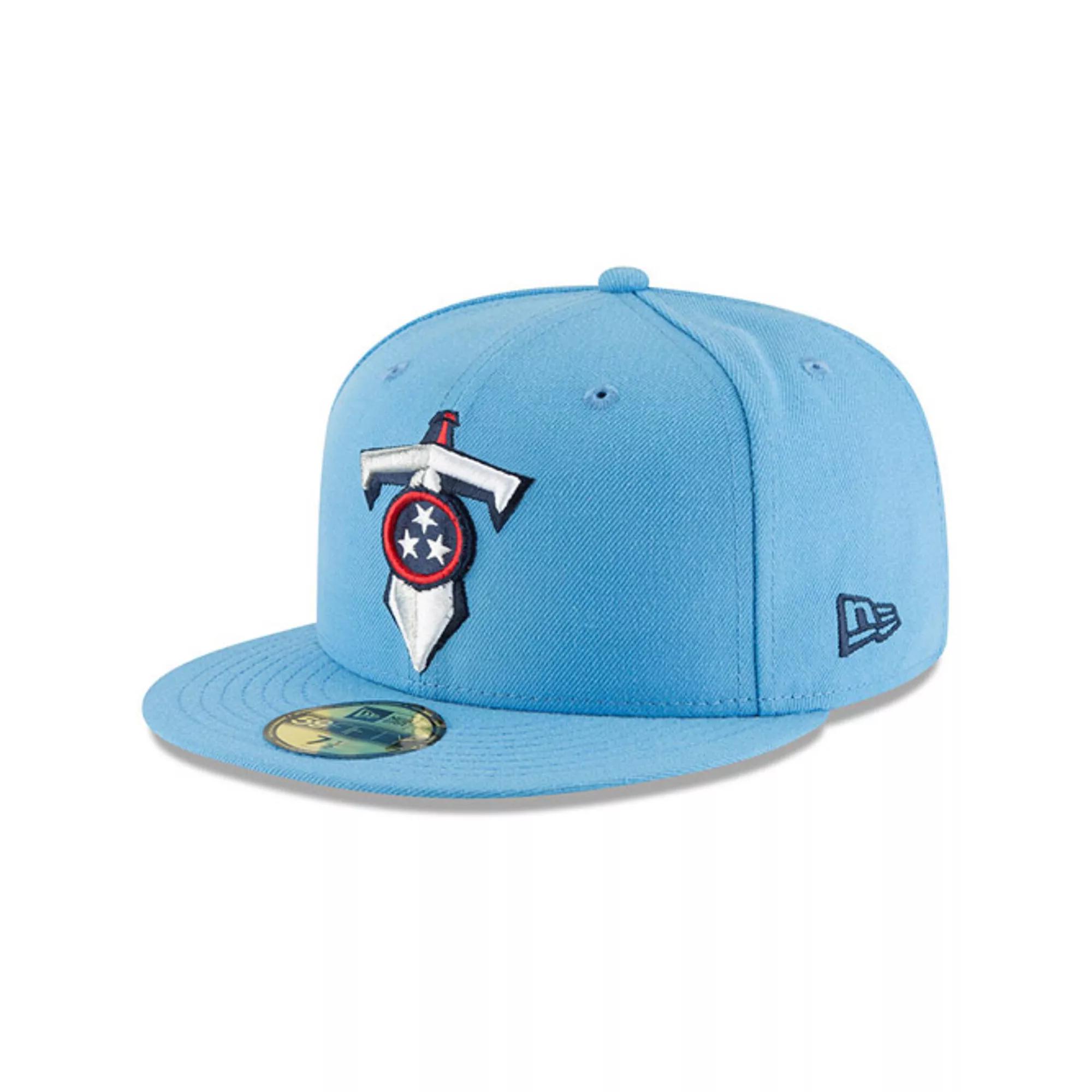 Men's New Era Light Blue Tennessee Titans Omaha 59FIFTY Fitted Hat,  Product Image