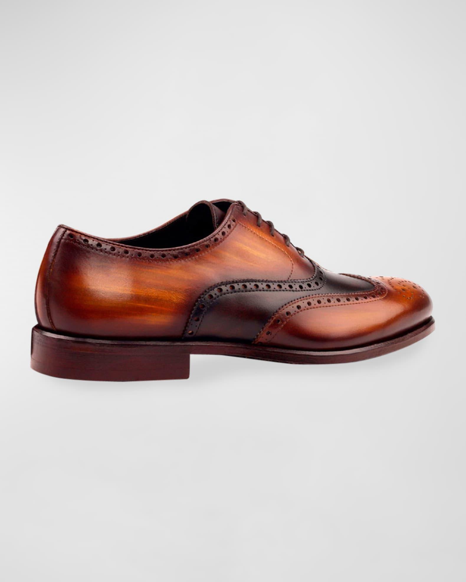 Men's Trezor Brogue Patina Leather Oxford Shoes Product Image